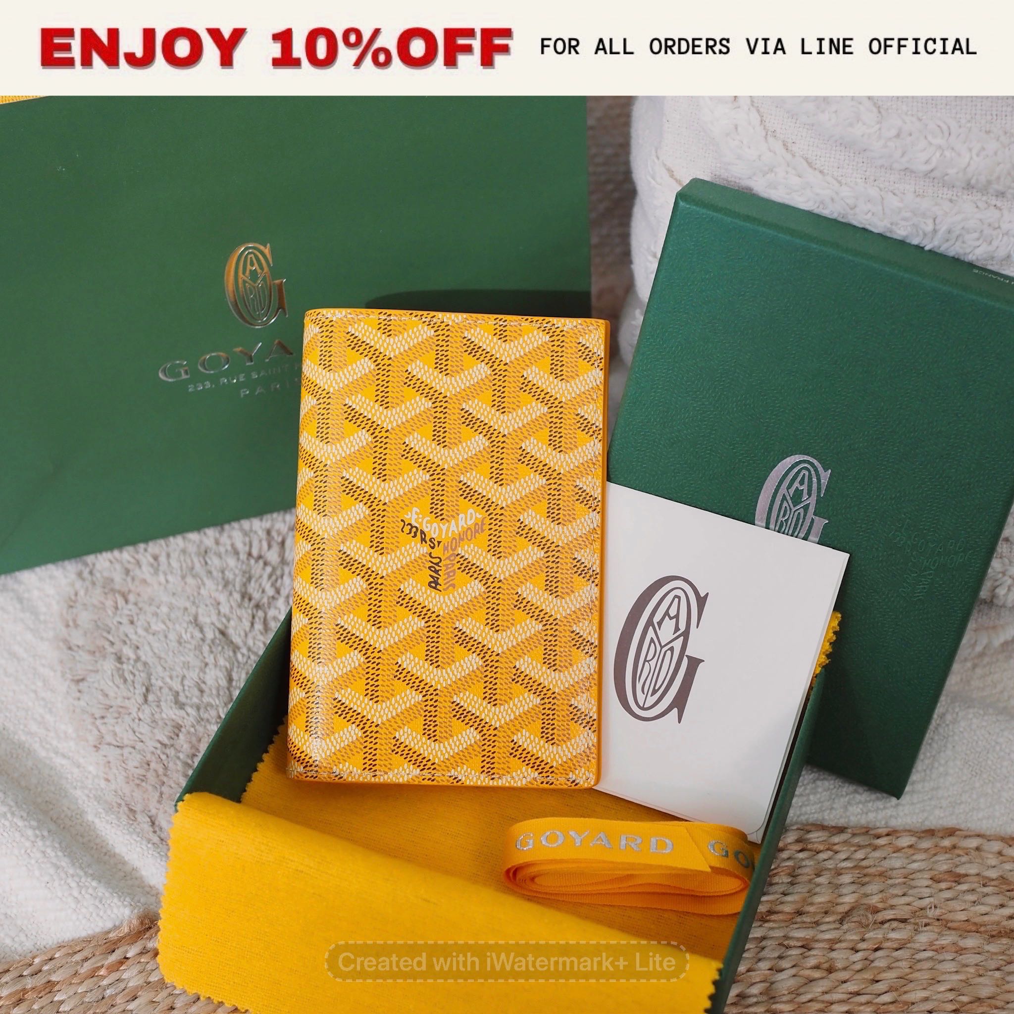 NEW! GOYARD Grenelle Passport Cover สี Yellow | Bag