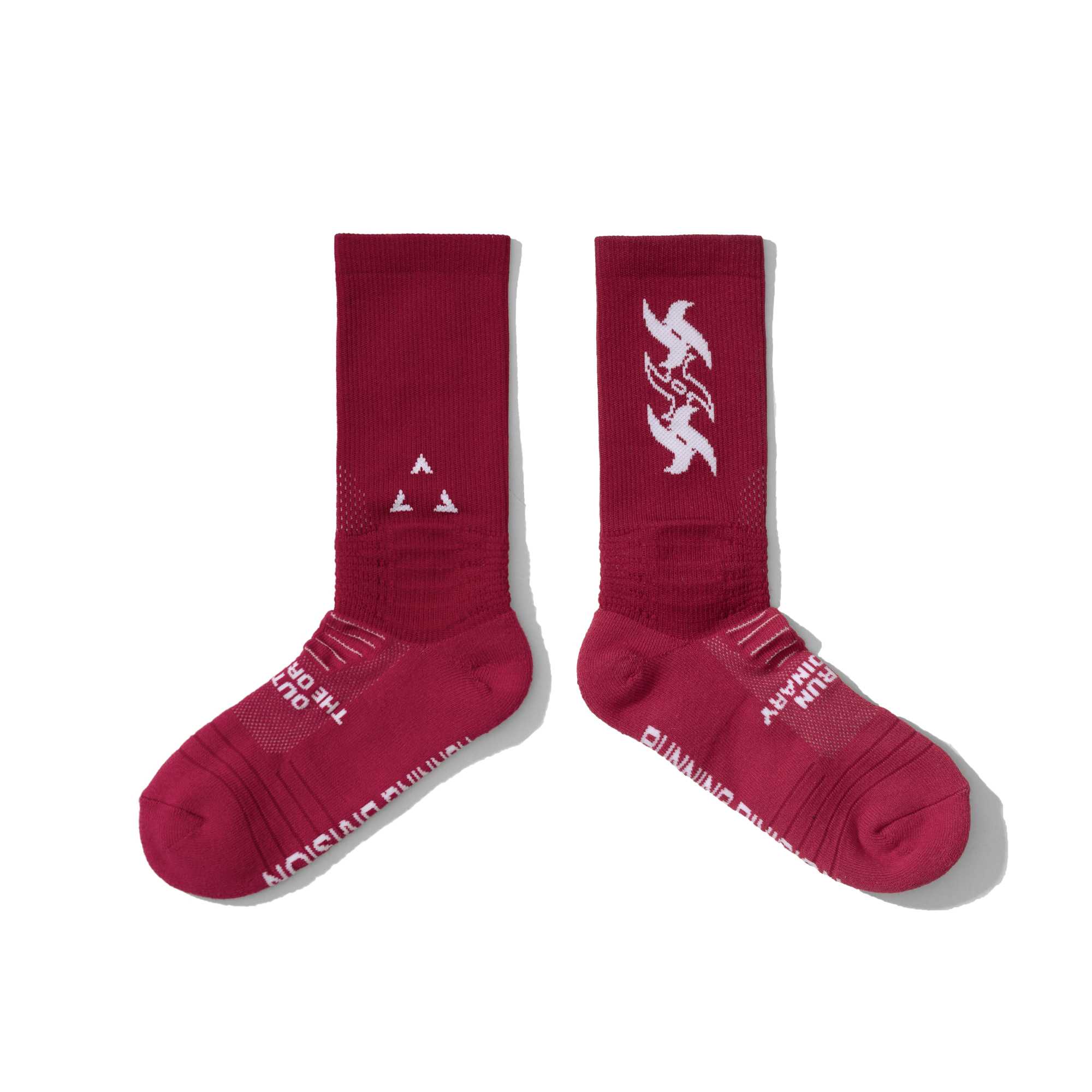 Culture Essential Running Crew Socks Burgundy