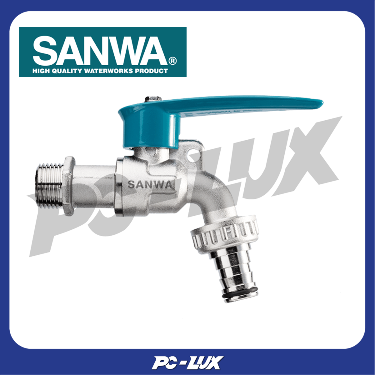 SANWA ก๊อกบอลสนามกุญแจ รุ่น CKT 15 L ขนาดเกลียว 1/2 นิ้ว