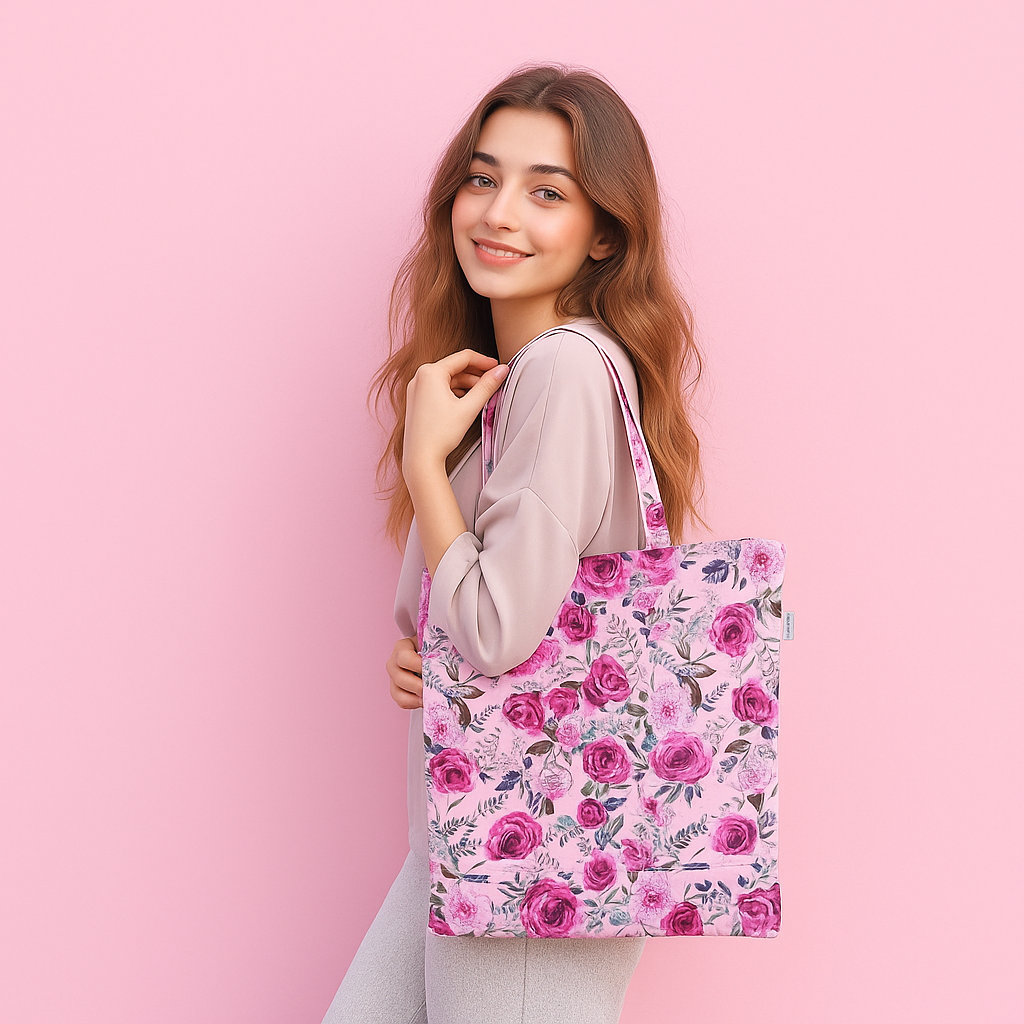 กระเป๋าผ้าพับเก็บได้ แบรนด์นารายา NaRaYa Foldable Shopping Bag L