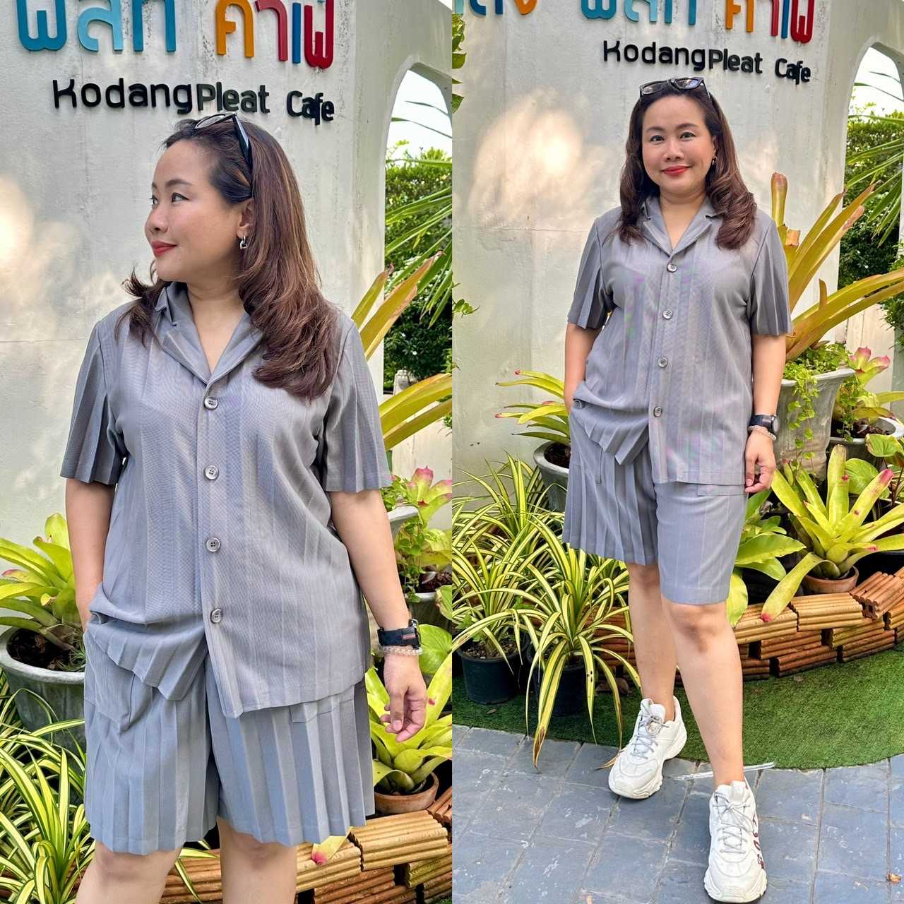 Pleatbynisa A528 เสื้ออัดพลีท เนื้อผ้าPolyester100%
