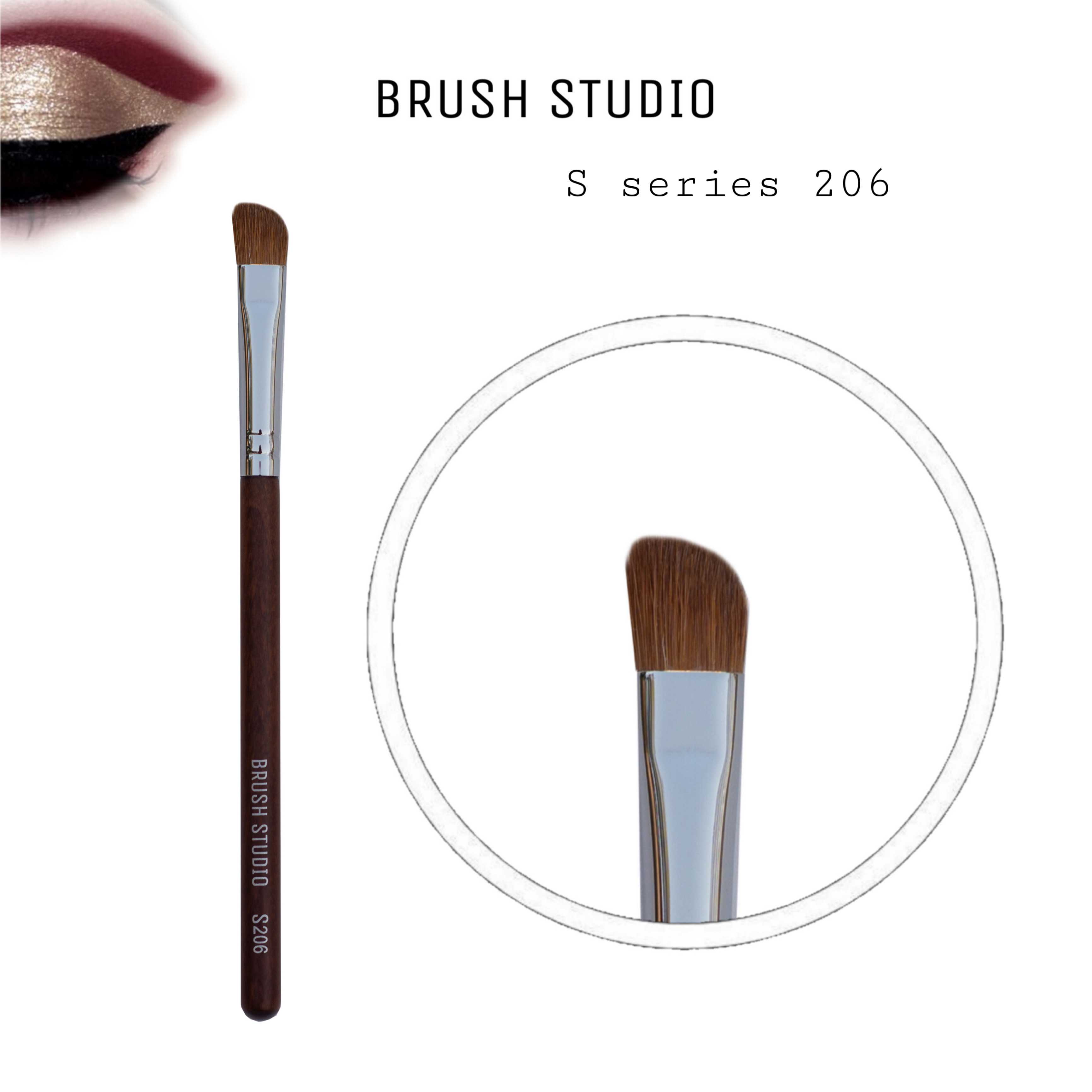 BRUSH STUDIO S series 206 : Angle Shading แปรงแต่งตาปลายตัด [Limited]