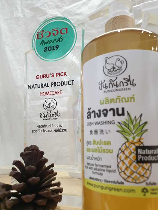 น้ำยาล้างจาน สูตรสับปะรด (Natural Dish Washing Liquid: Pineapple Formula) ขนาด 500 ml