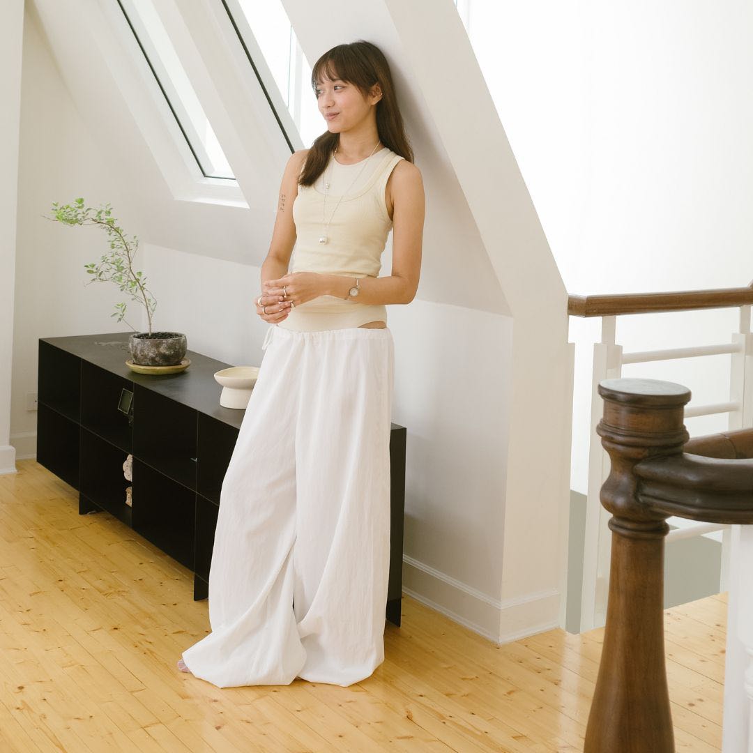 Memories Ballon pants in white