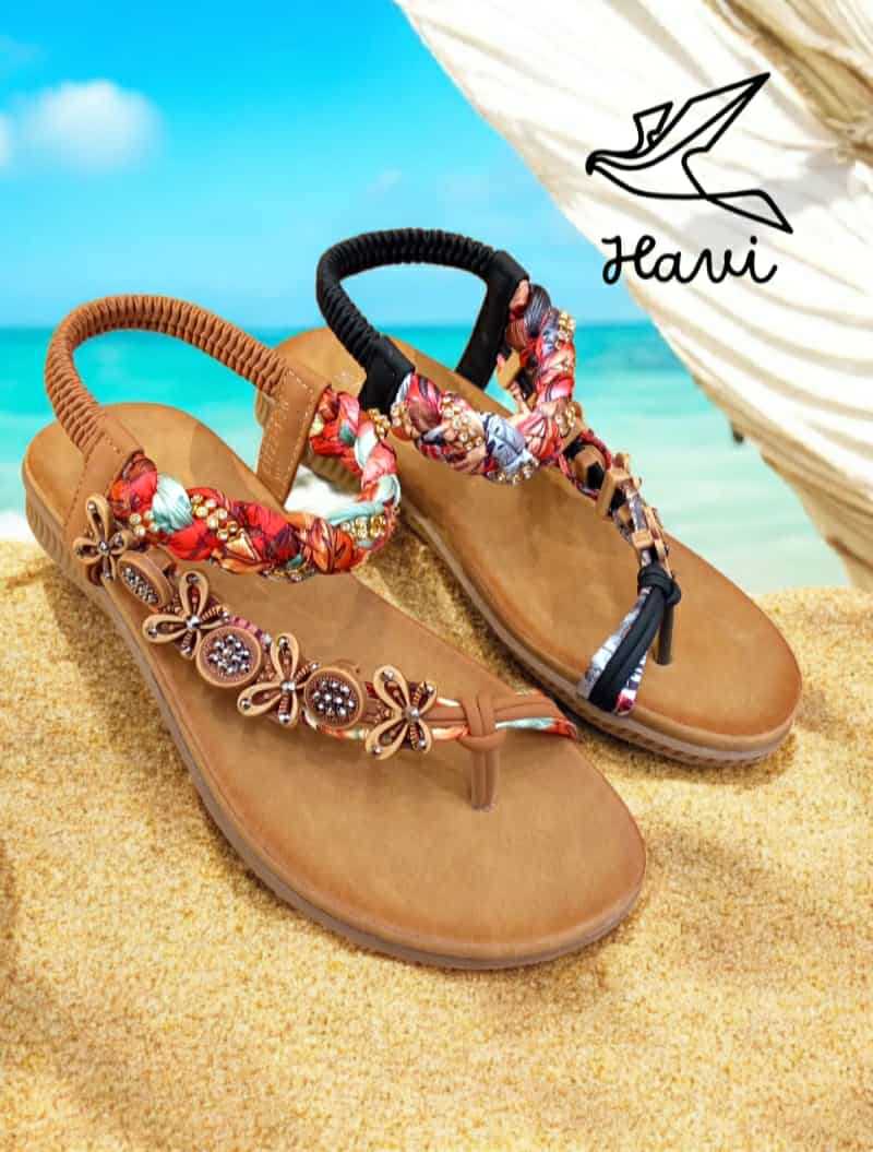 รองเท้าเพื่อสุขภาพ สไตล์โบฮีเมียน 🌟🌟 HAVI 🌟🌟 G1722-1