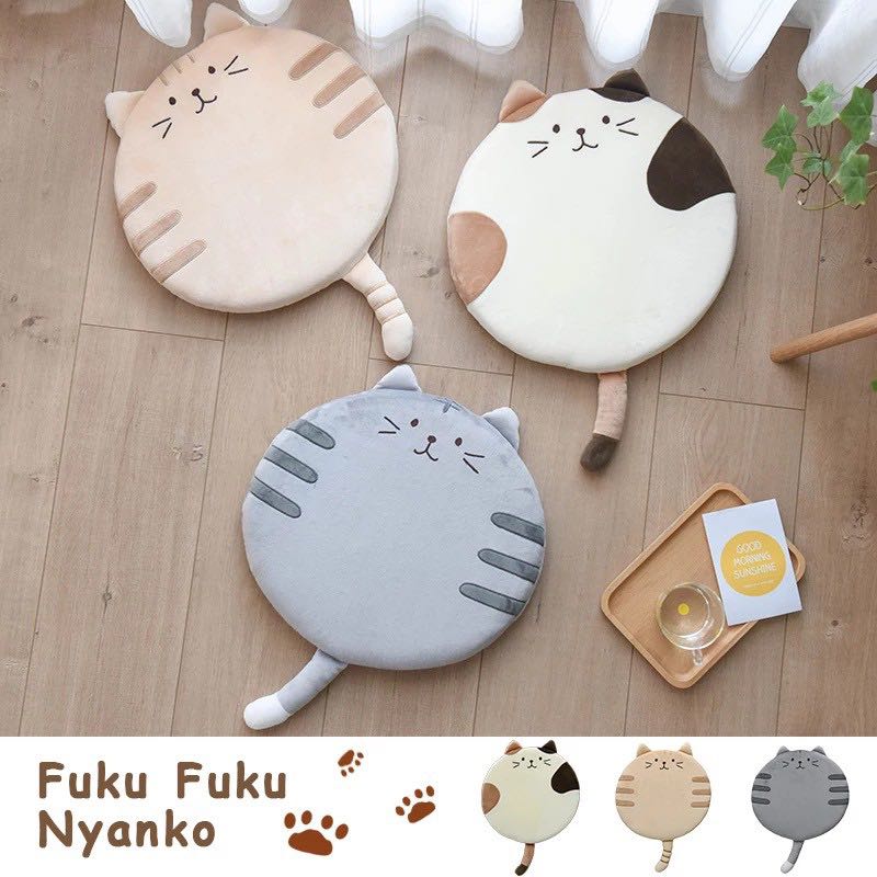 เบาะรองนั่ง สไตล์ญี่ปุ่น รองรับสรีระ ลายตัวน้อนน Fuku Fuku 🤍🌈
