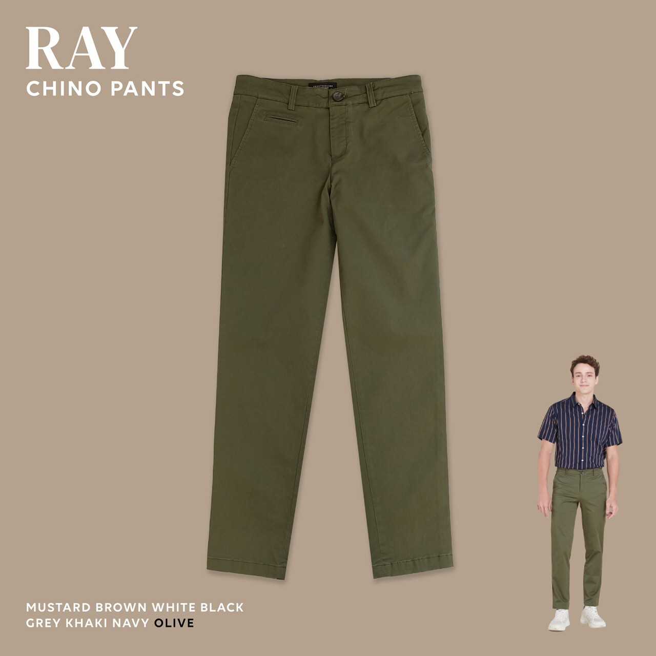 RAY CHINO PANTS - OLIVE