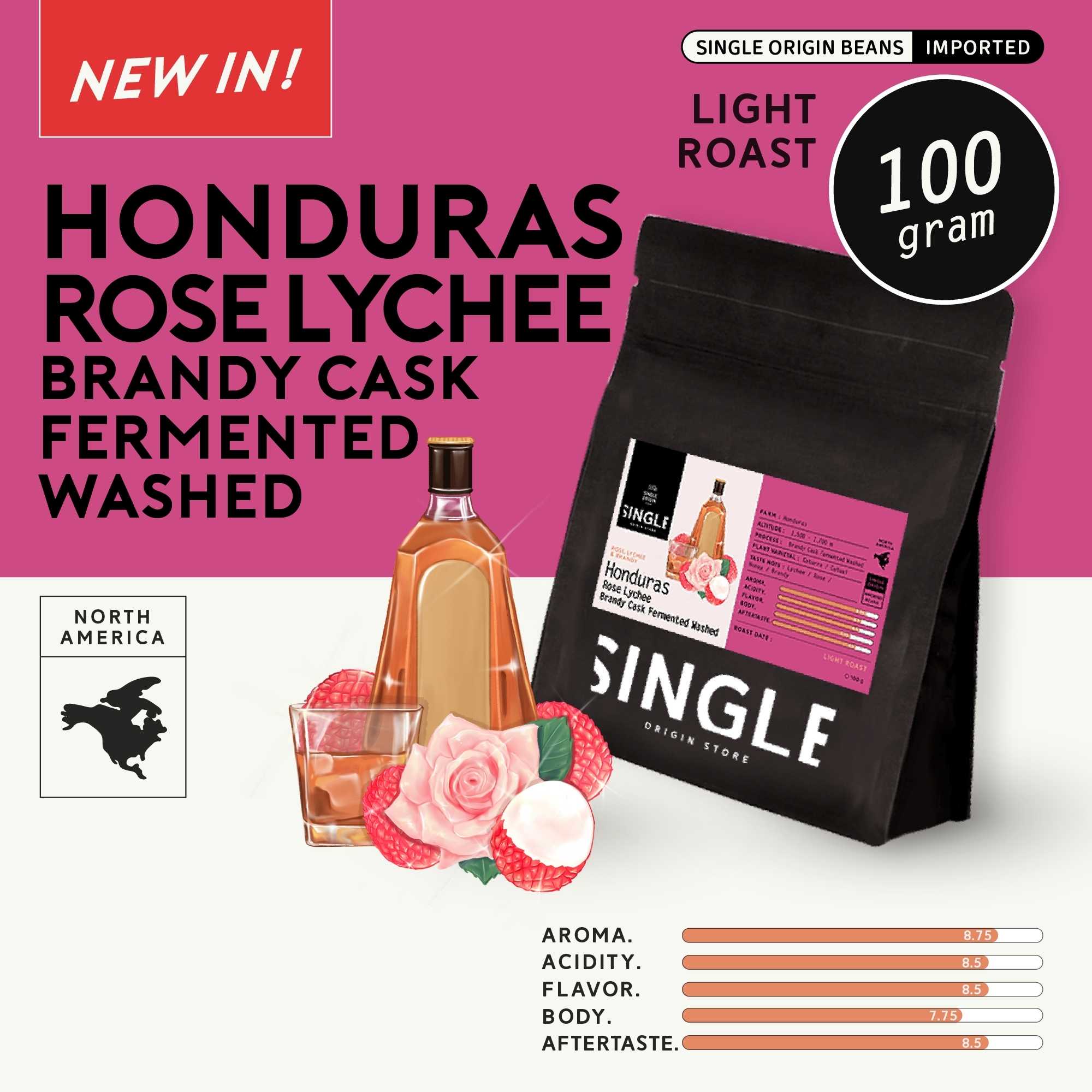 Honduras Rose Lychee Brandy Cask Fermented Washed