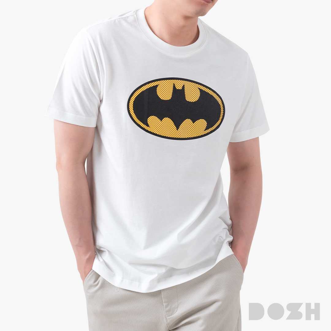 DOSH UNISEX T-SHIRTS BATMAN เสื้อยืดคอกลม แขนสั้น ผู้ชาย-ผู้หญิง DBMT5297-OW