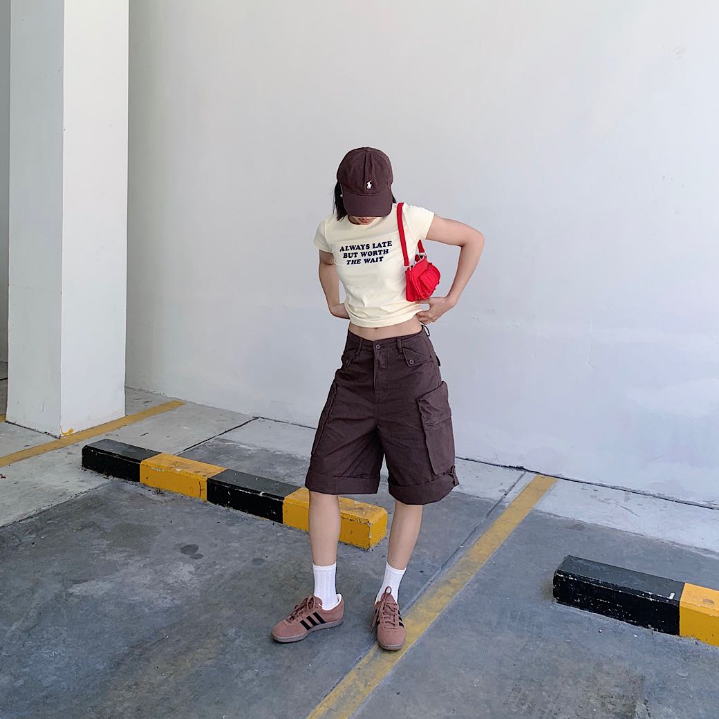 Roll up cargo shorts