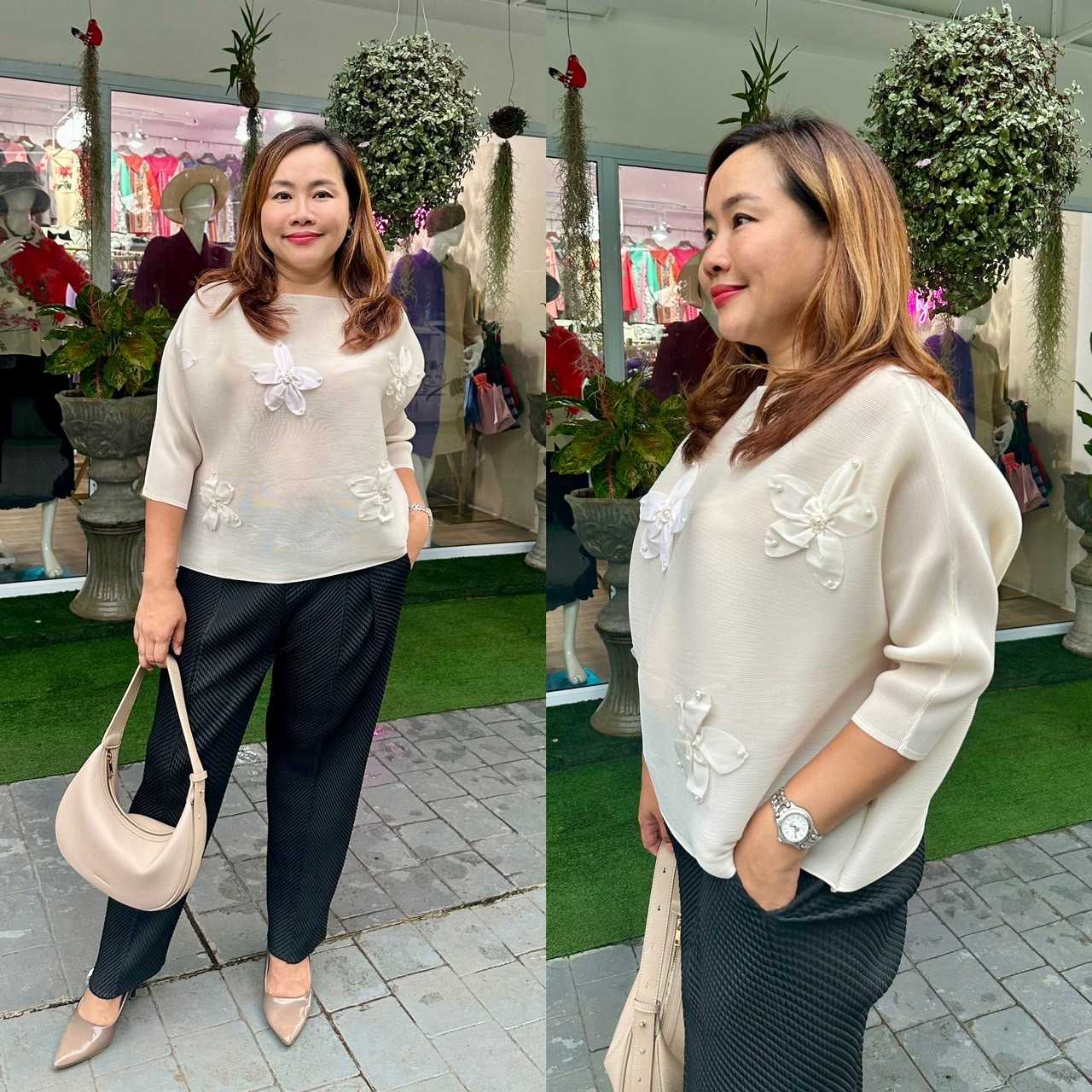 Peatbynisa A449 เสื้ออัดพลีท เนื้อผ้าPolyester100%