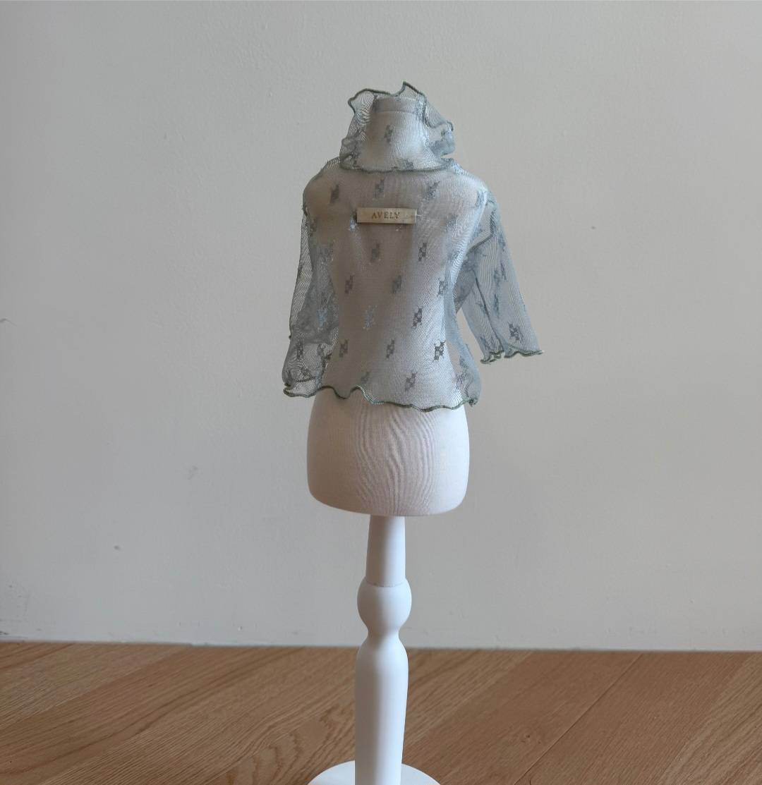 Avely (M)Green net mesh tee