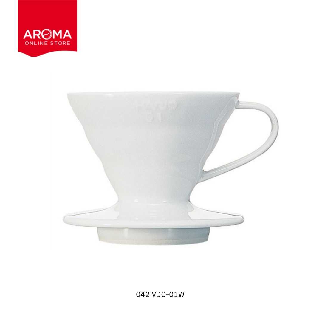 HARIO(042,043) V60 Coffee Dripper 01,02 Ceramic  White