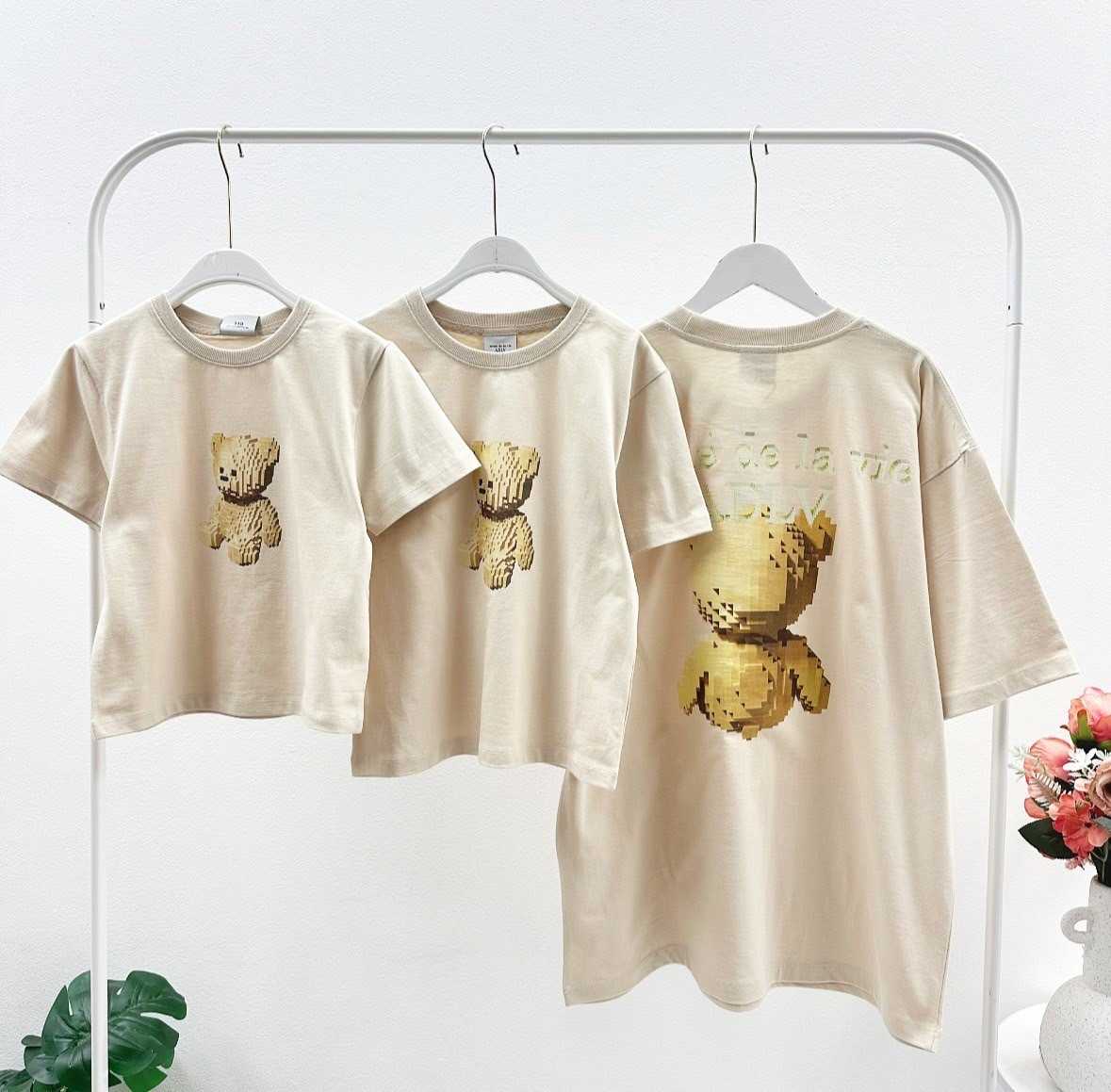 พร้อมส่ง ADLV Block Bear T-Shirt ( Biege )