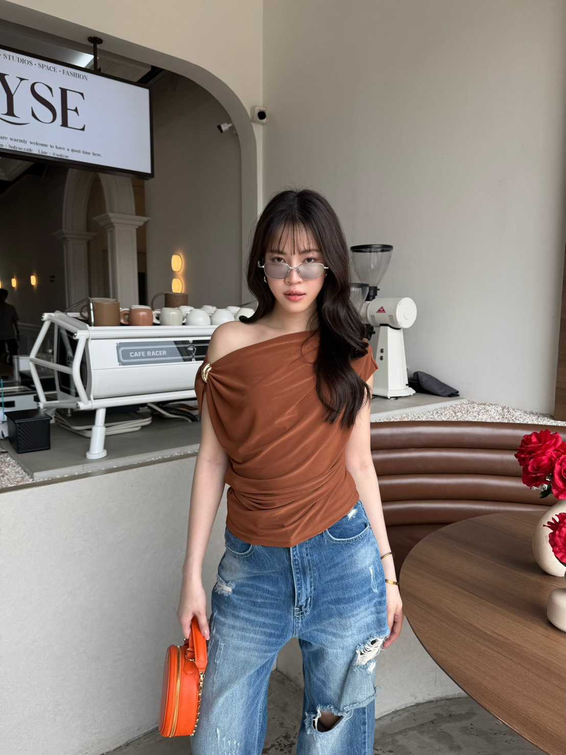 Joyse Top  เสื้อยืดไหล่เดี่ยว มี 5 สี