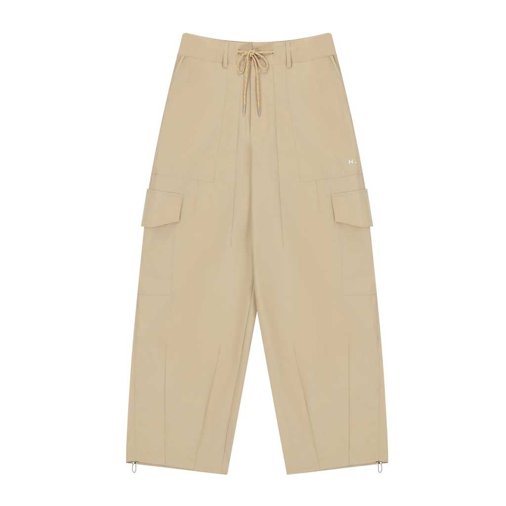 H.033 - Unisex Baggy Cargo Pants - Beige