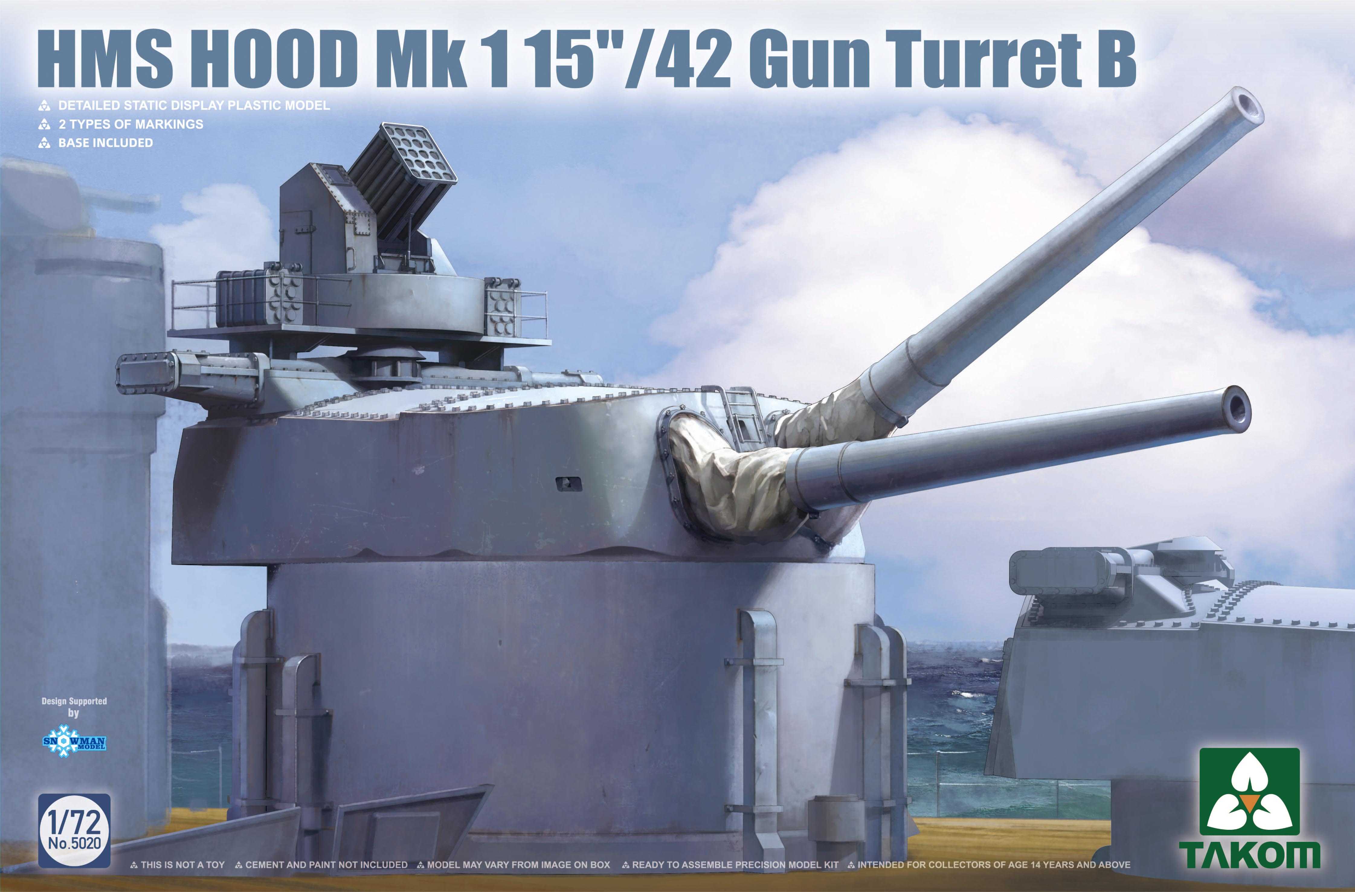 1/72 HMS HOOD Mk1 15''/42 Gun Turret B