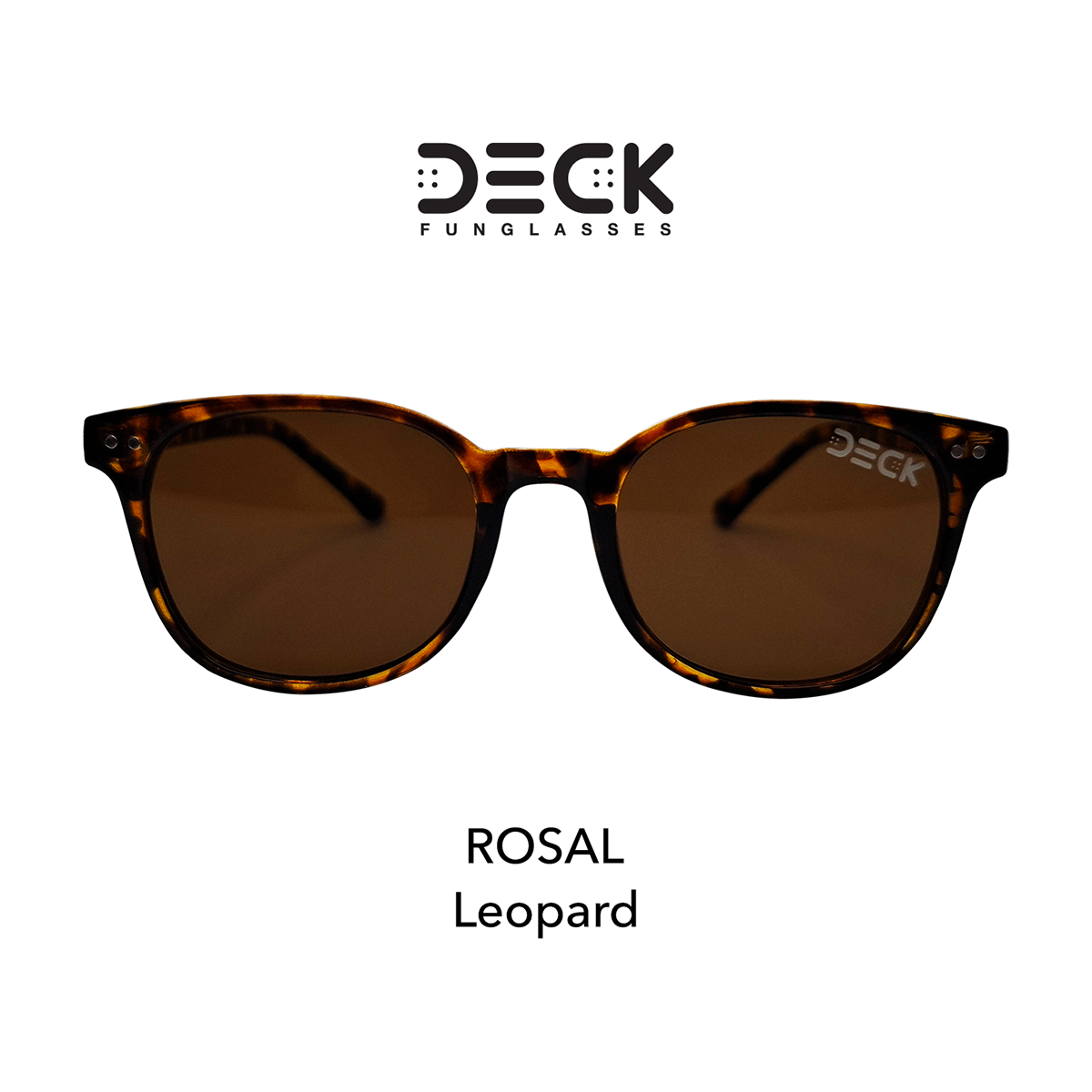 แว่นตากันแดด DECK FUNGLASSES รุ่น ROSAL - LEOPARD ของแท้ ประกันศูนย์ 1 ปี
