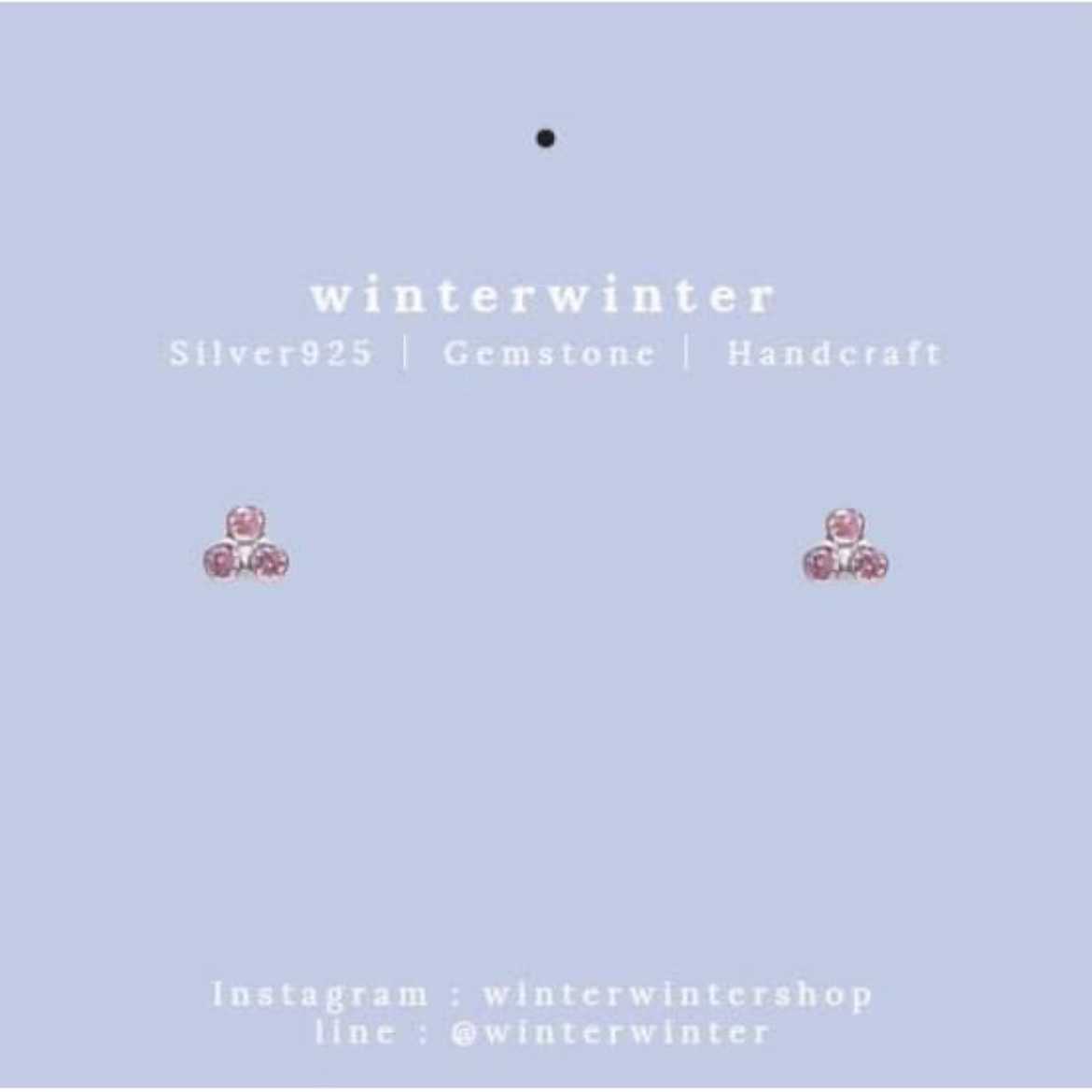 Winterwinter Jewelry Silver925 :  ต่างหูเงินแท้ ประดับเพชร cz ใส่อาบน้ำได้เลย