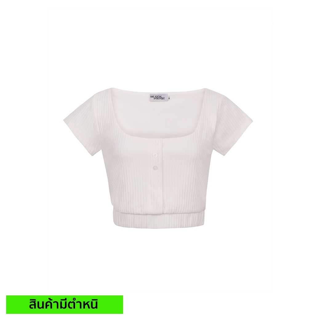 (สินค้ามีตำหนิ) PIPPA CROP TOP – WHITE