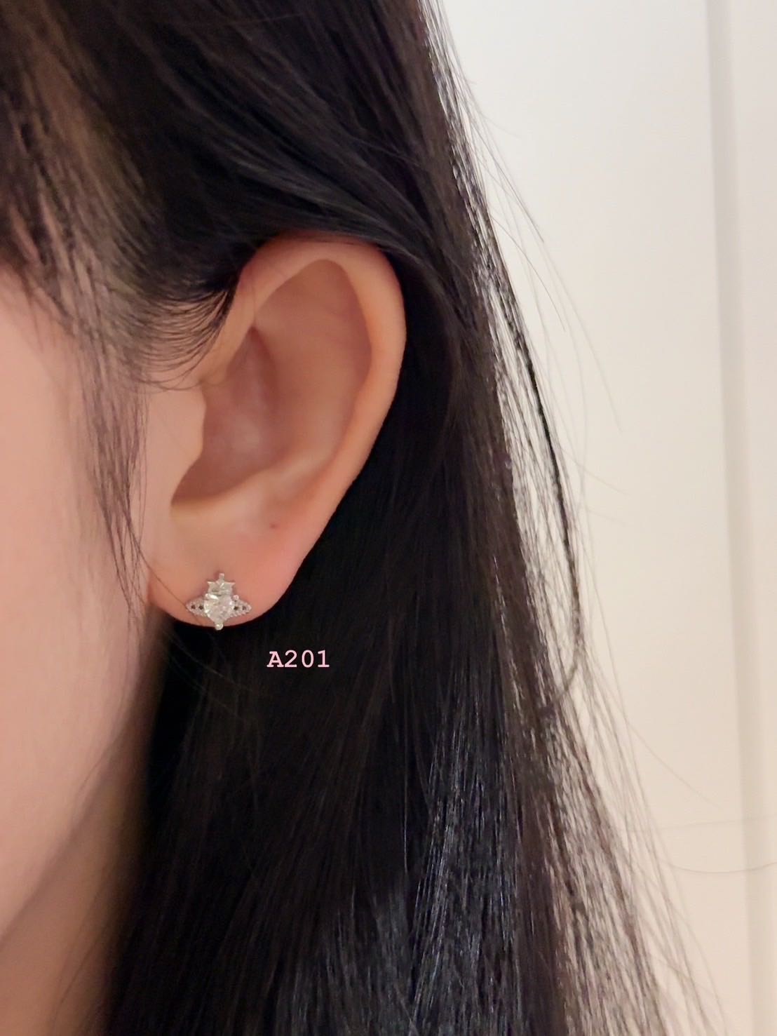 A201 (ดาว)(หัวใจ)(จิว)(1ข้าง) Stainless Steel แพ้ง่ายใส่ได้ ต่างหูร้านกากา GAGASTORETH