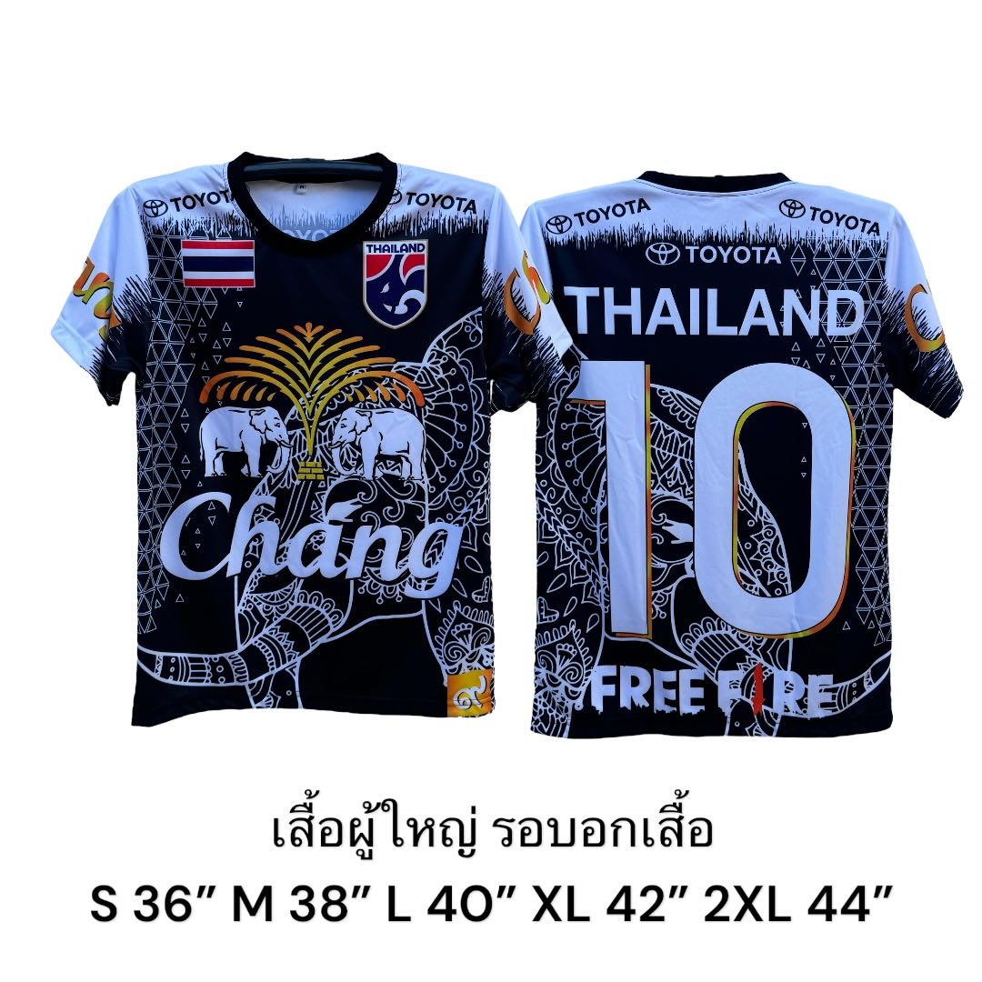 เสื้อกีฬา เสื้ออกกำลังกาย ผ้าไมโครสปอร์ต พิมพ์ลายในเนื้อผ้าทั้งตัว สีไม่หลุดลอก 