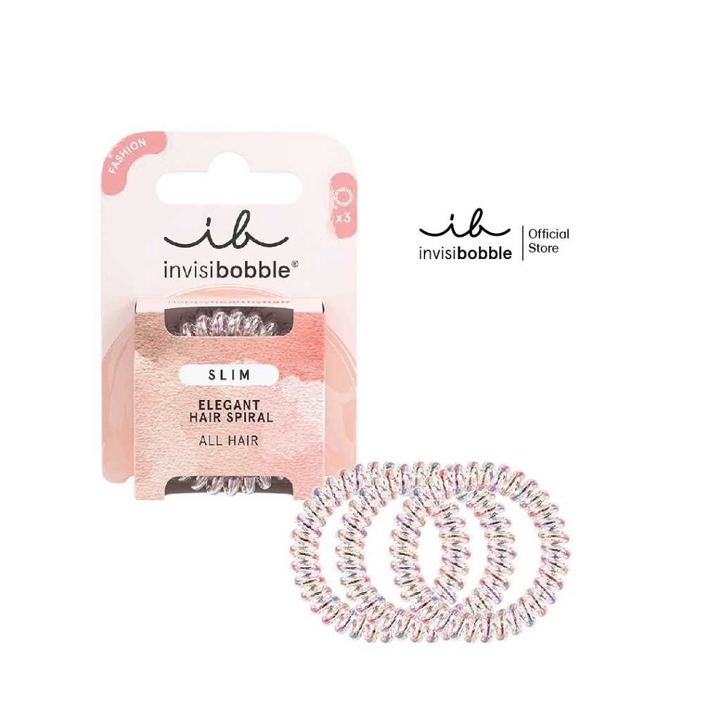 invisibobble ยางรัดผม ผมไม่เป็นรอย รุ่น Slim สี Vanity Fairy (1 กล่องบรรจุ 3 ชิ้น) NEWPACKAGED!