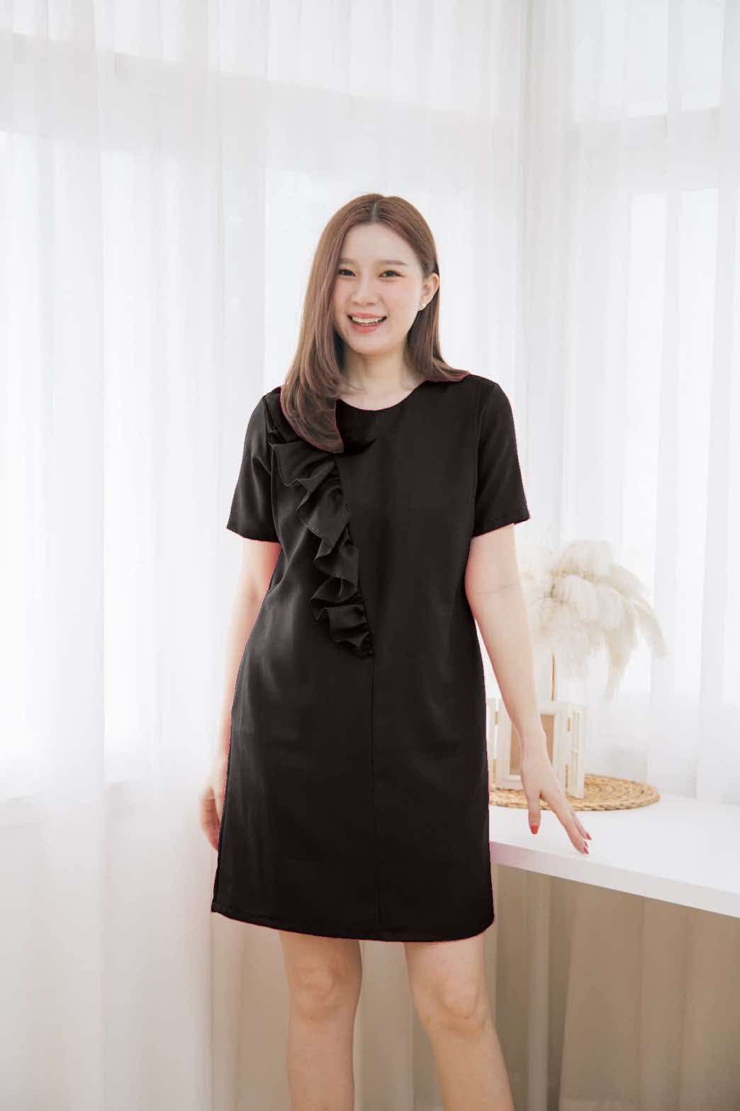 ชุดให้นม Black korea  dress