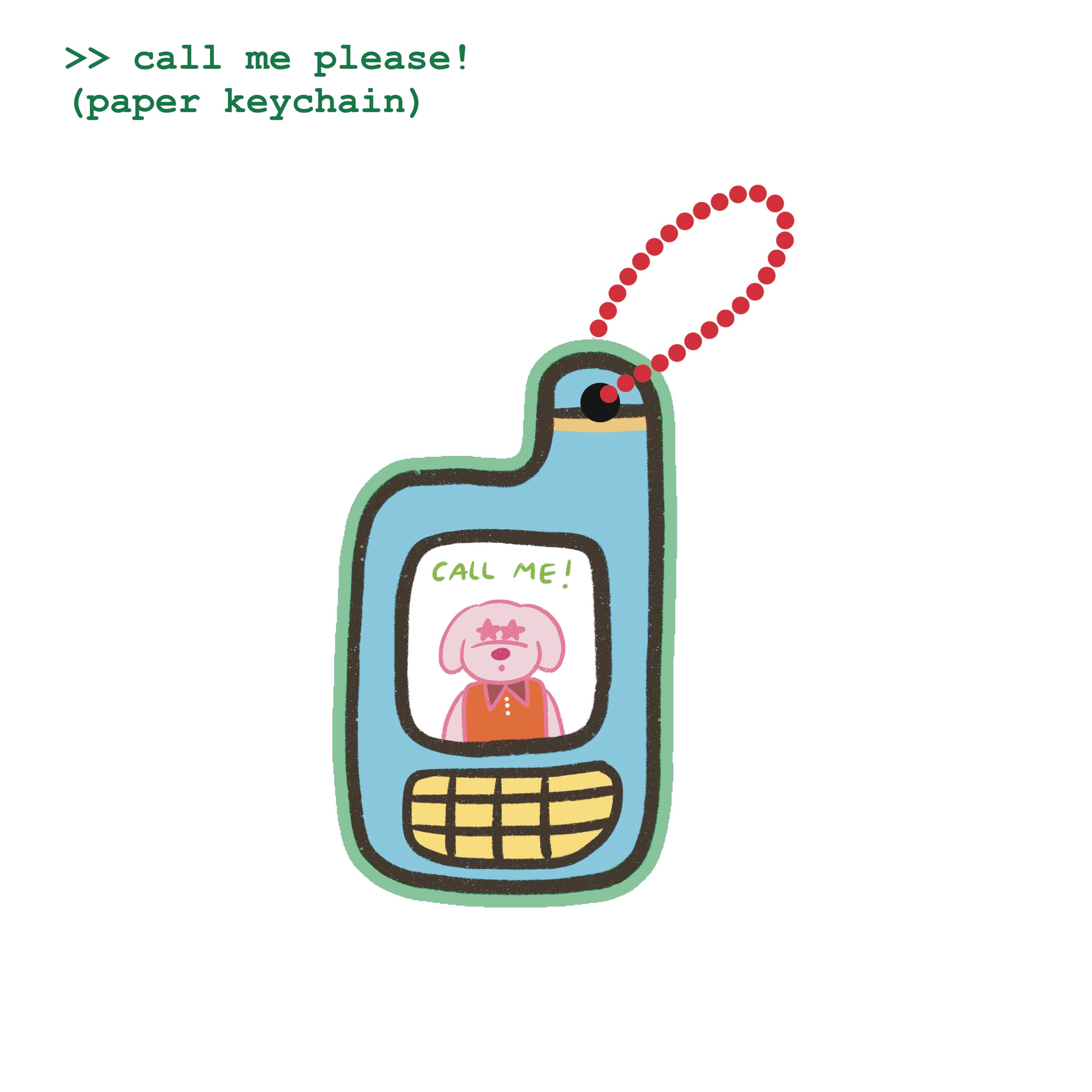 Call me please (paper keychains)