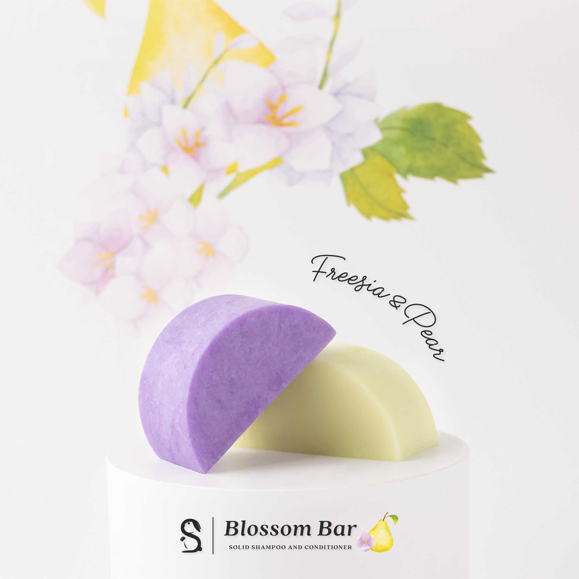 6 in 1 แชมพู&คอนดิชั่นเนอร์ แบบบาร์ Blossom Bar : Freesia & Pear พกสะดวก อ่อนโยน
