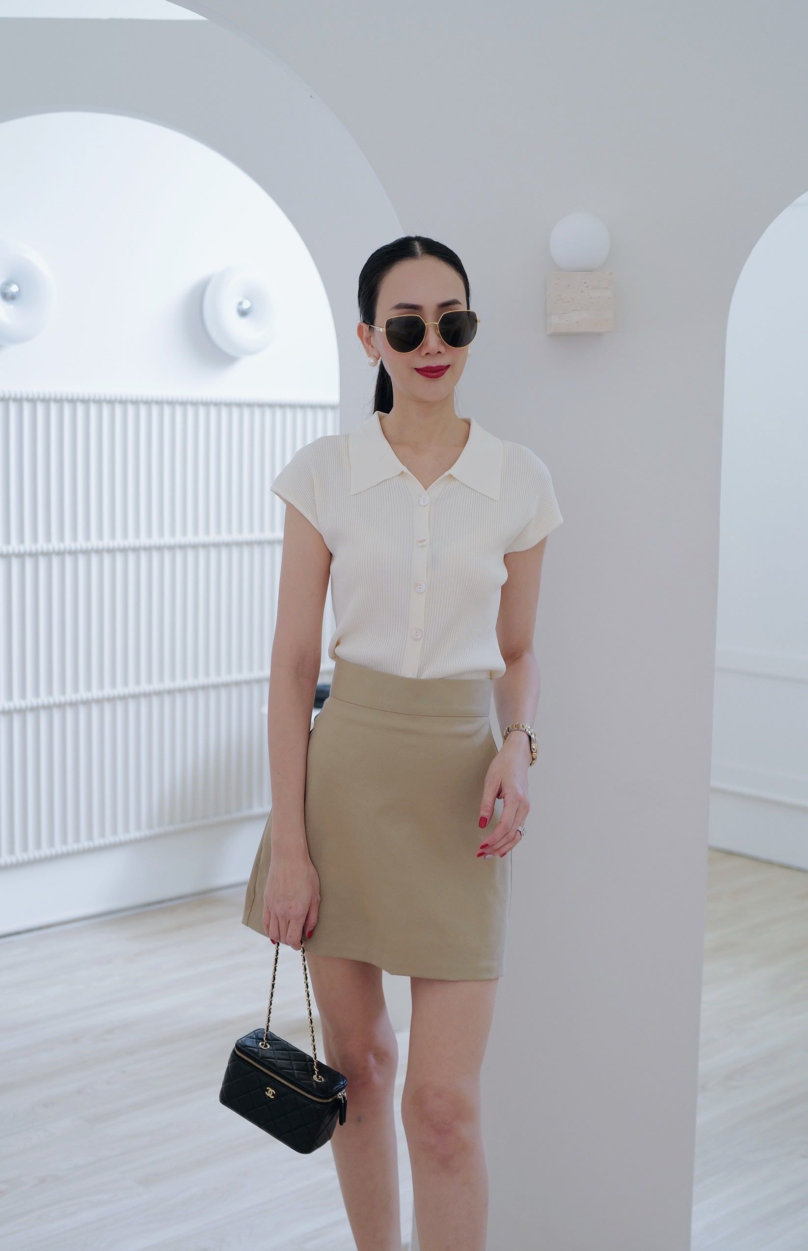 📌พร้อมส่ง…Beige Knit Top ตอปก 🇰🇷