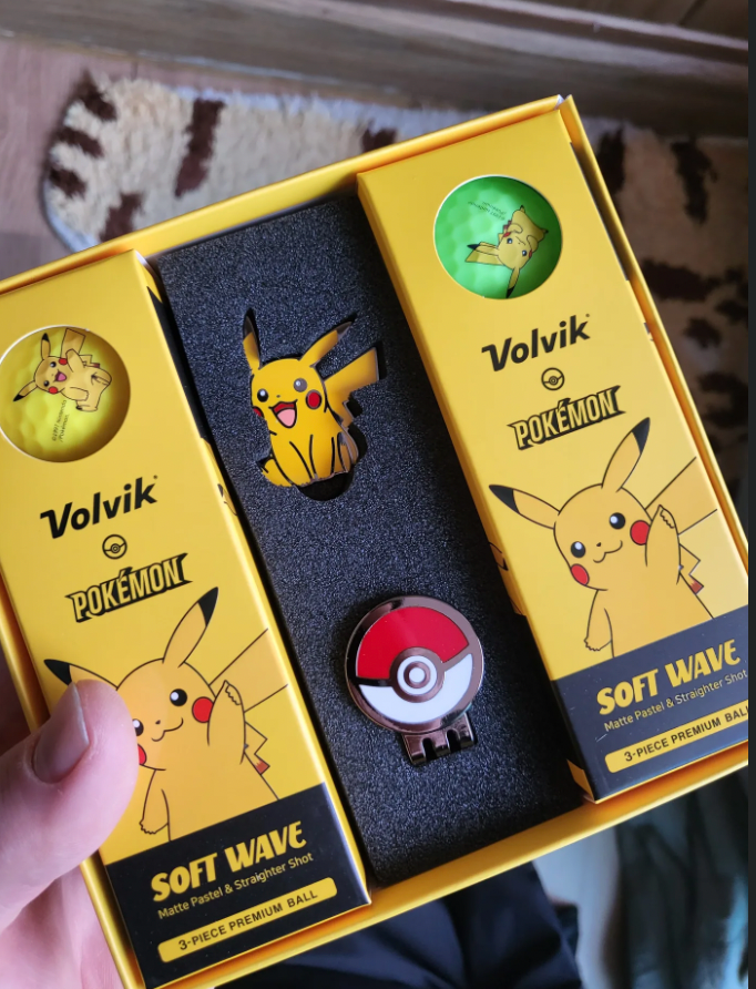 Pokemon x Volvik  6 golf ball with marker set