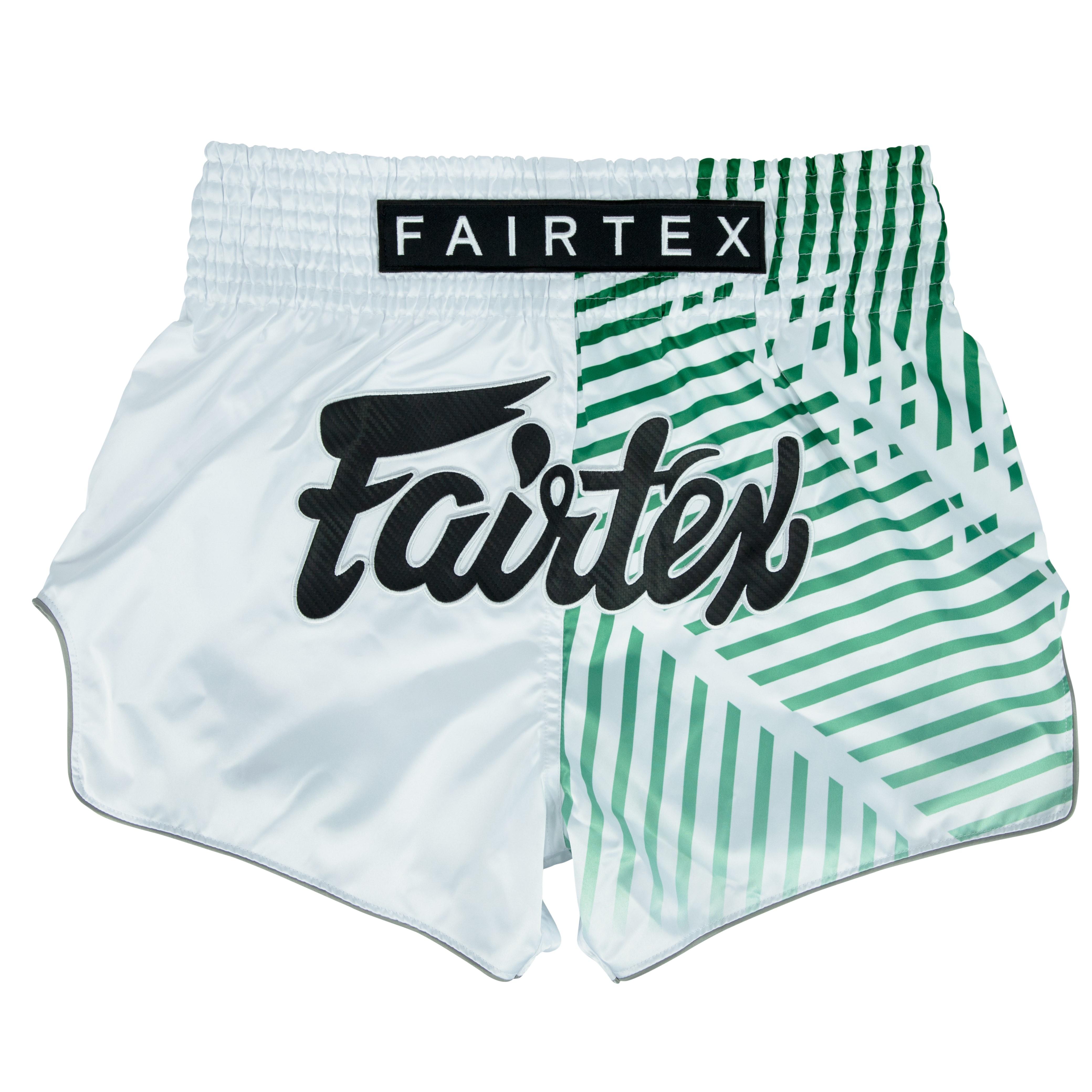 กางเกงมวยรุ่น BS1923 Fairtex Muay Thai Shorts - Racer White
