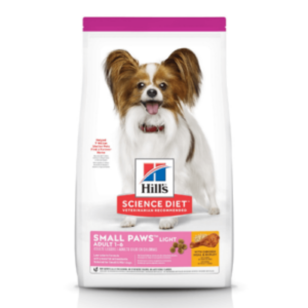 Hill's Adult 1-6 Light Small Paws ฮิลล์ สูตรควบคุมน้ำหนัก สุนัขพันธุ์เล็ก 1.5kg.