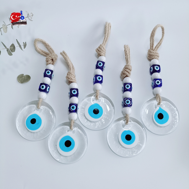Evıl Eye ของแท้ แก้วสีใสจากตุรกี 7CM เสริมโชคลาภ ปกป้องจากสิ่งไม่ดี เสริมพลังบวก
