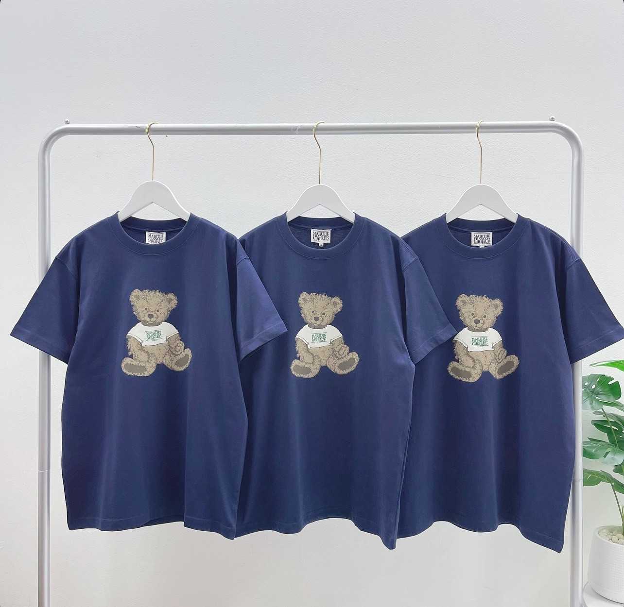 Marithe double bear tee (Navy)