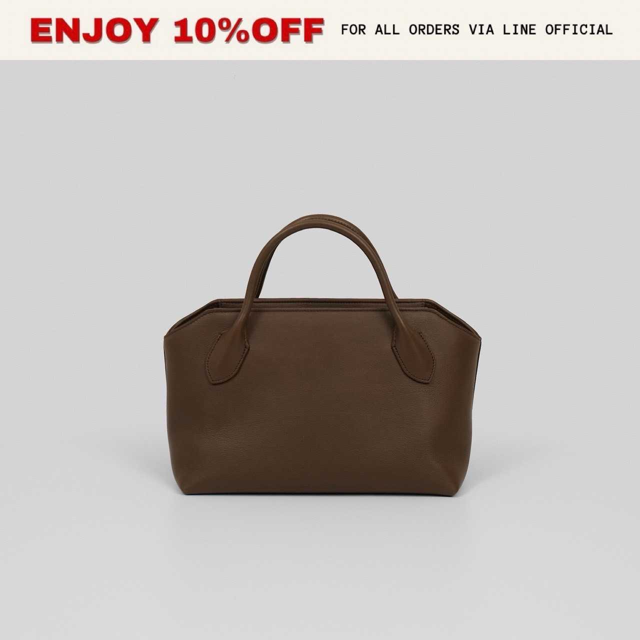 NEW ! THE ROW Terrasse Bauletto สี Tawny Brown SHW | Bag