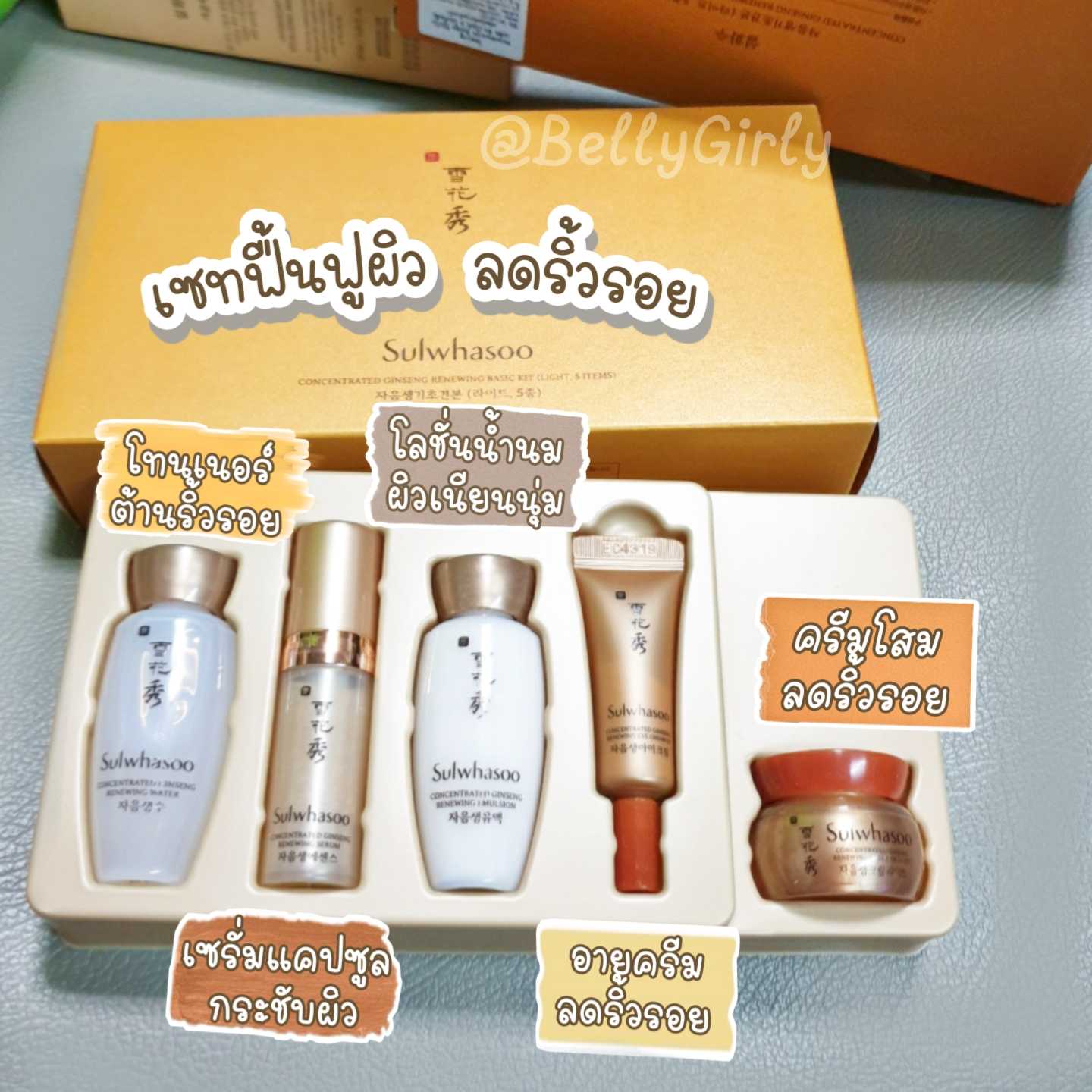 Sulwhasoo Concentrated Ginseng Anti-Aging Kit (5 items) เซทบำรุงผิวหน้าจากสมุนไพรเกาหลี