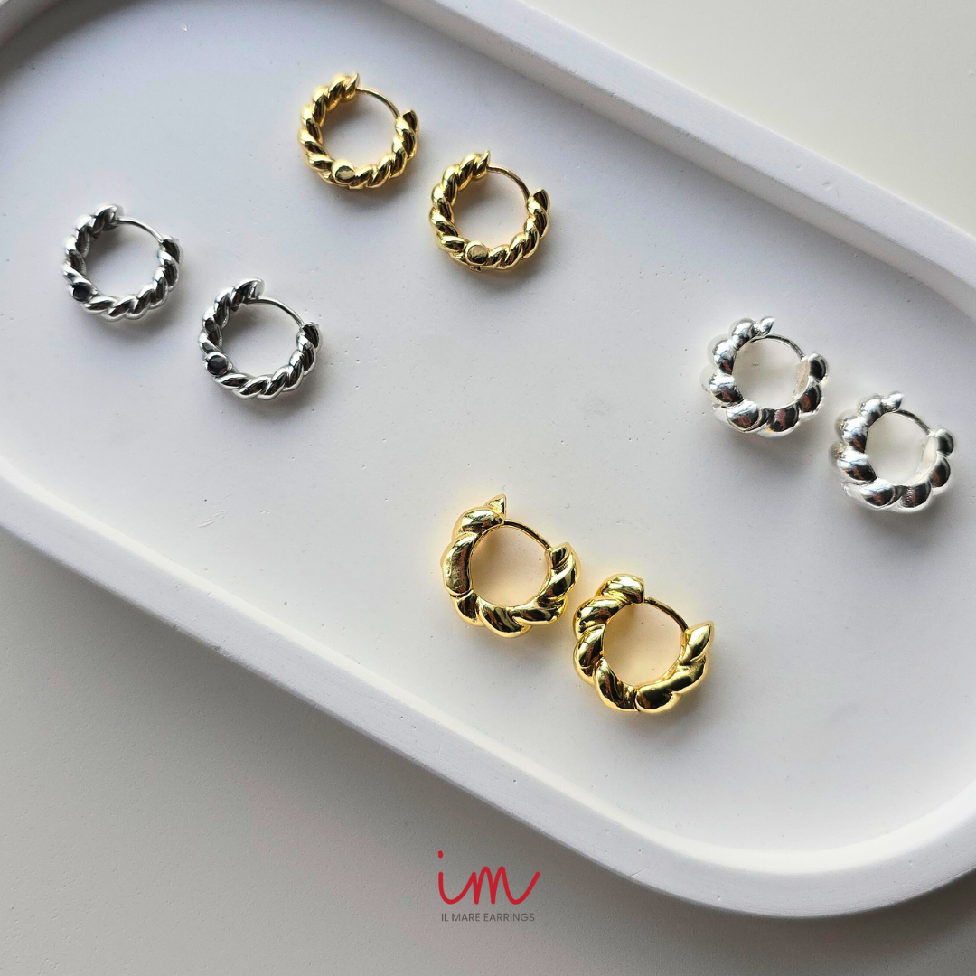 IL MARE Bold/Mini Rope Earrings ต่างหูห่วงเกลียว