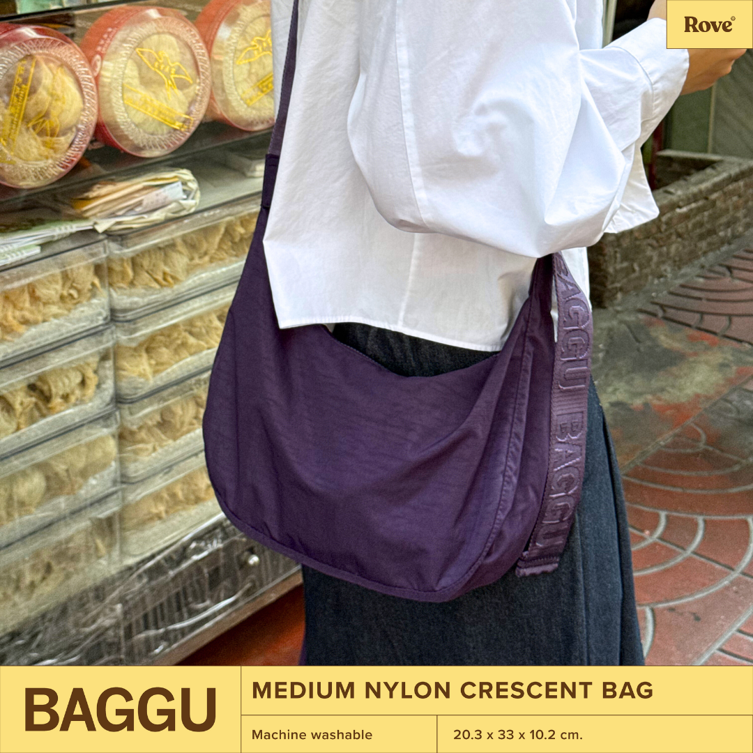 BAGGU Medium Crescent Bag - Fig