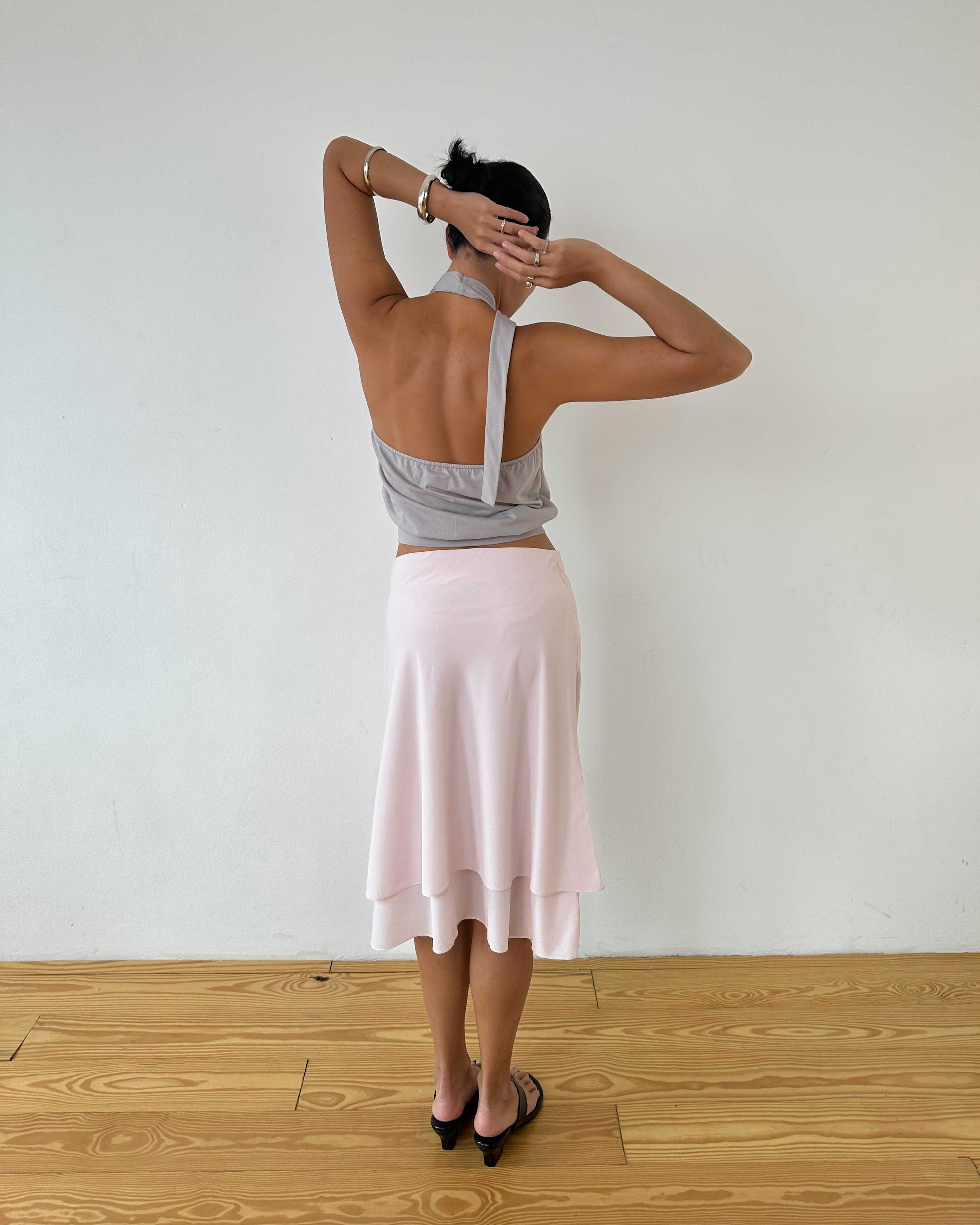 Rumon Double Layer Midi Skirt กระโปรงมิดิผ้าสองชั้น