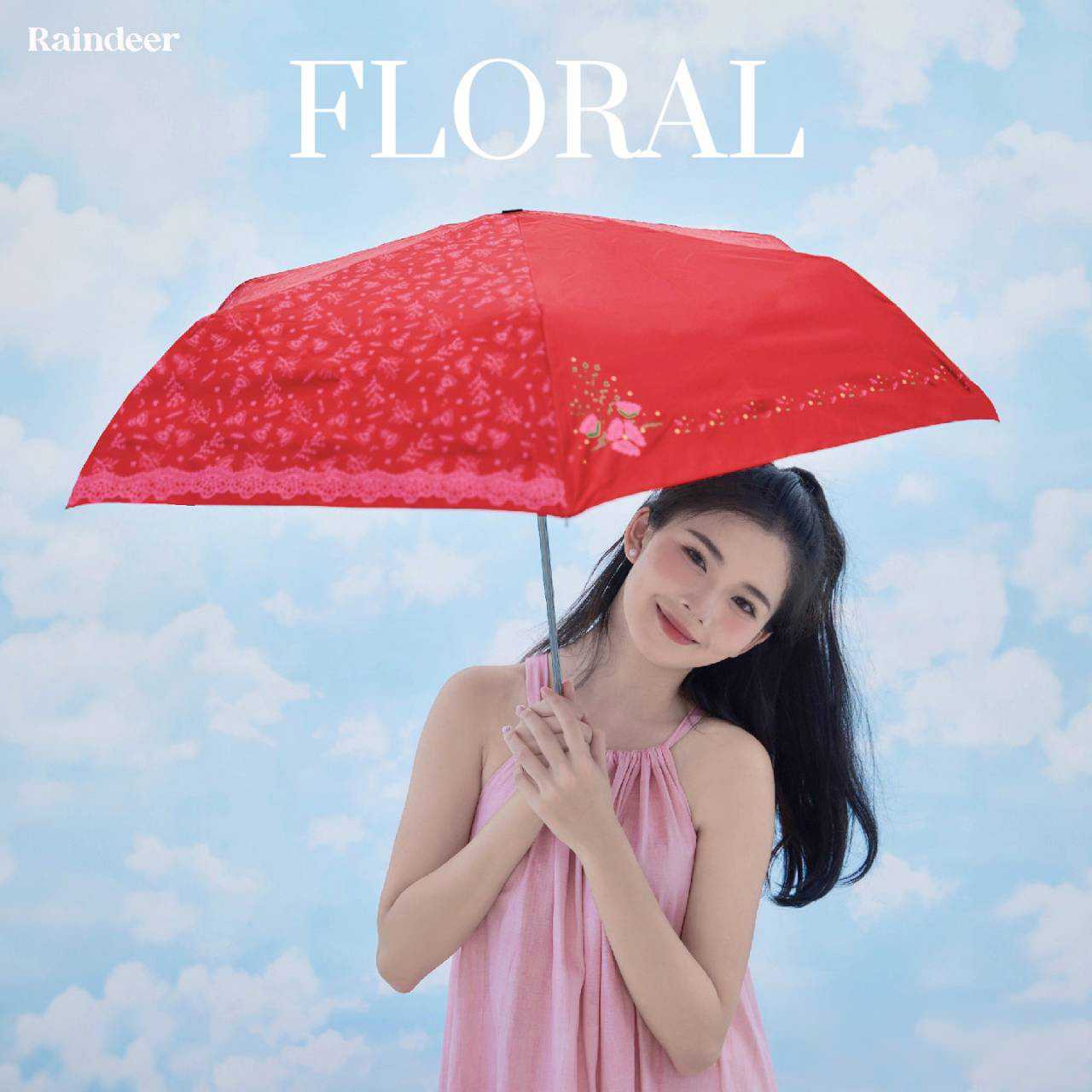 ร่มพับ 3 ตอนอลูลายFLORAL