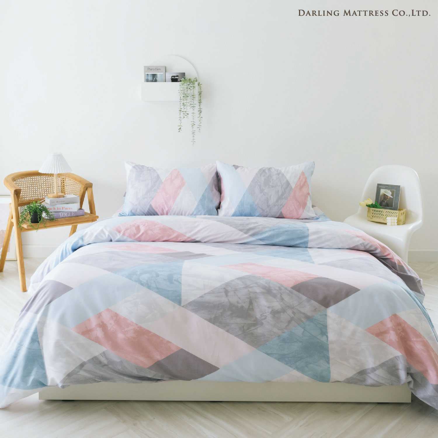 Darling Mattress ชุดผ้าปูและผ้านวมรุ่นนาโนเทค ลายมาร์เบิ้ล NANOTECH Bedsheet and Duvet Set (Marble)