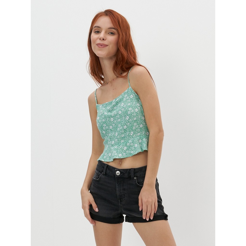 American Eagle เสื้อสายเดี่ยวผู้หญิง 5131  APRON CAMI สี GREEN - 035-5131-300