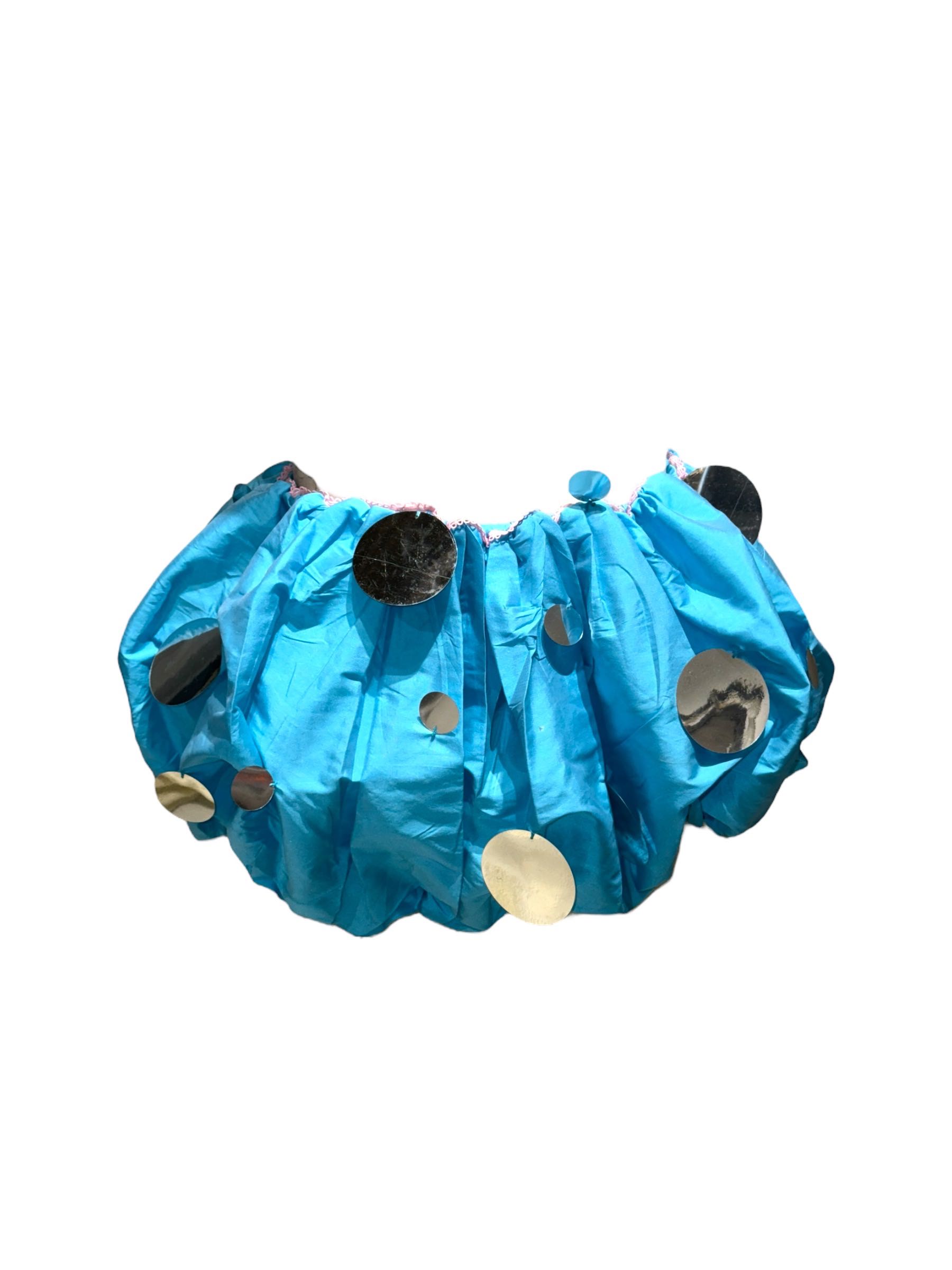 USEMEREPEAT BLUE BALLOON DISCO MICRO SKIRT FREESIZE