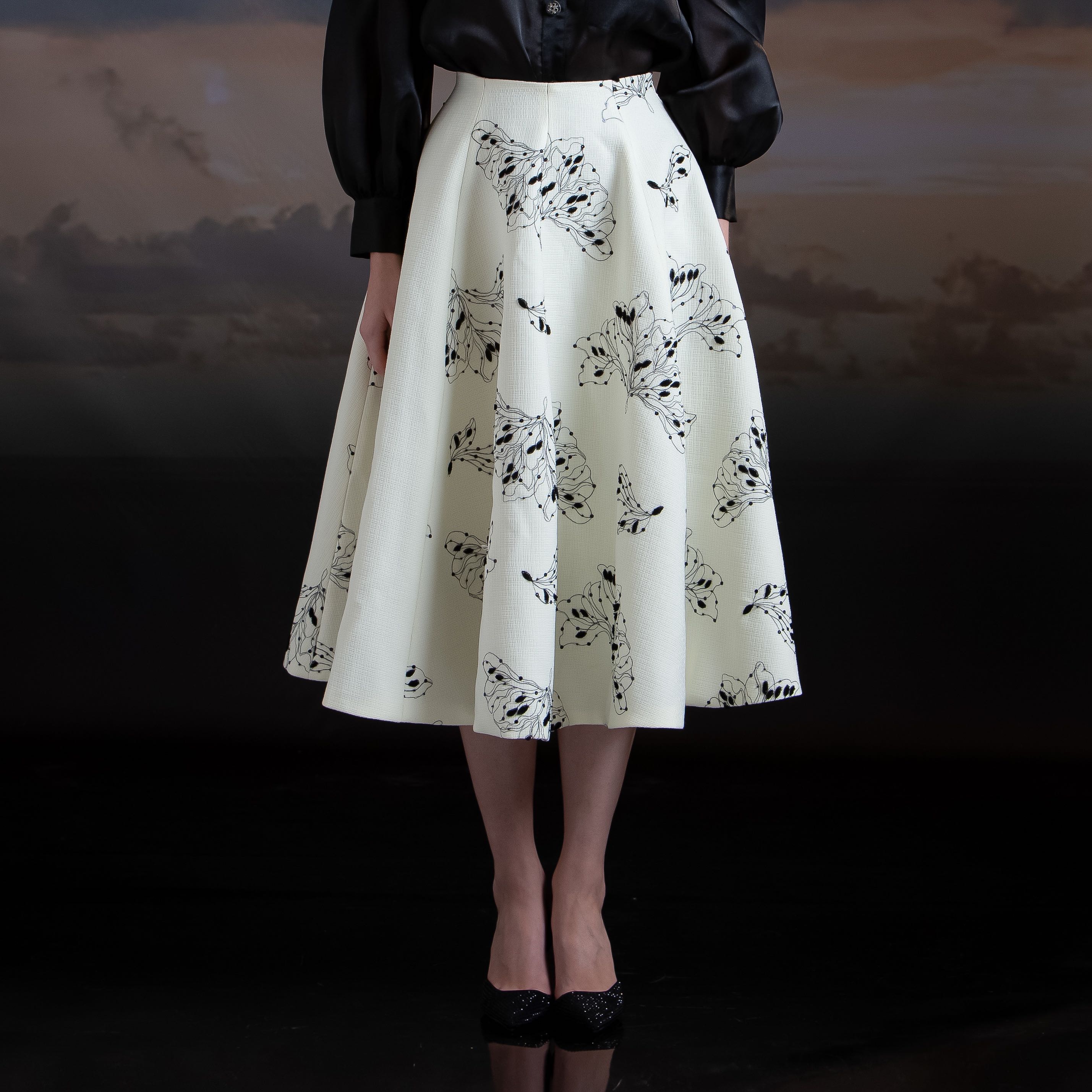 Eight Gores Long Skirt