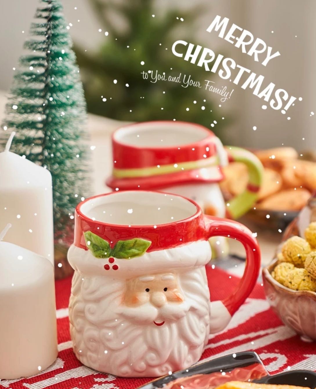 🎅🏻𝗦𝗔𝗡𝗧𝗔 𝗠𝗨𝗚🎅🏻 แก้วมัคเซรามิคซานต้า