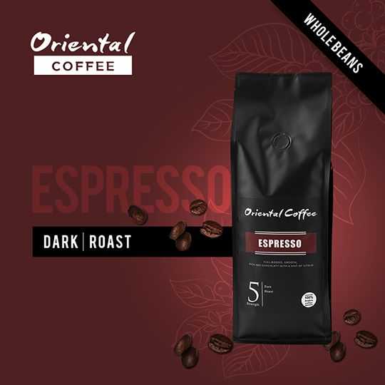 Oriental Coffee Espresso กาแฟอราบิก้า 100% คั่วเข้ม 250 กรัม