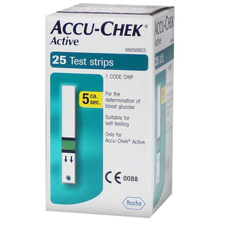 ACCU-CHEK แผ่นตรวจ ACTIVE 25'S (สีเขียว) | LINE SHOPPING