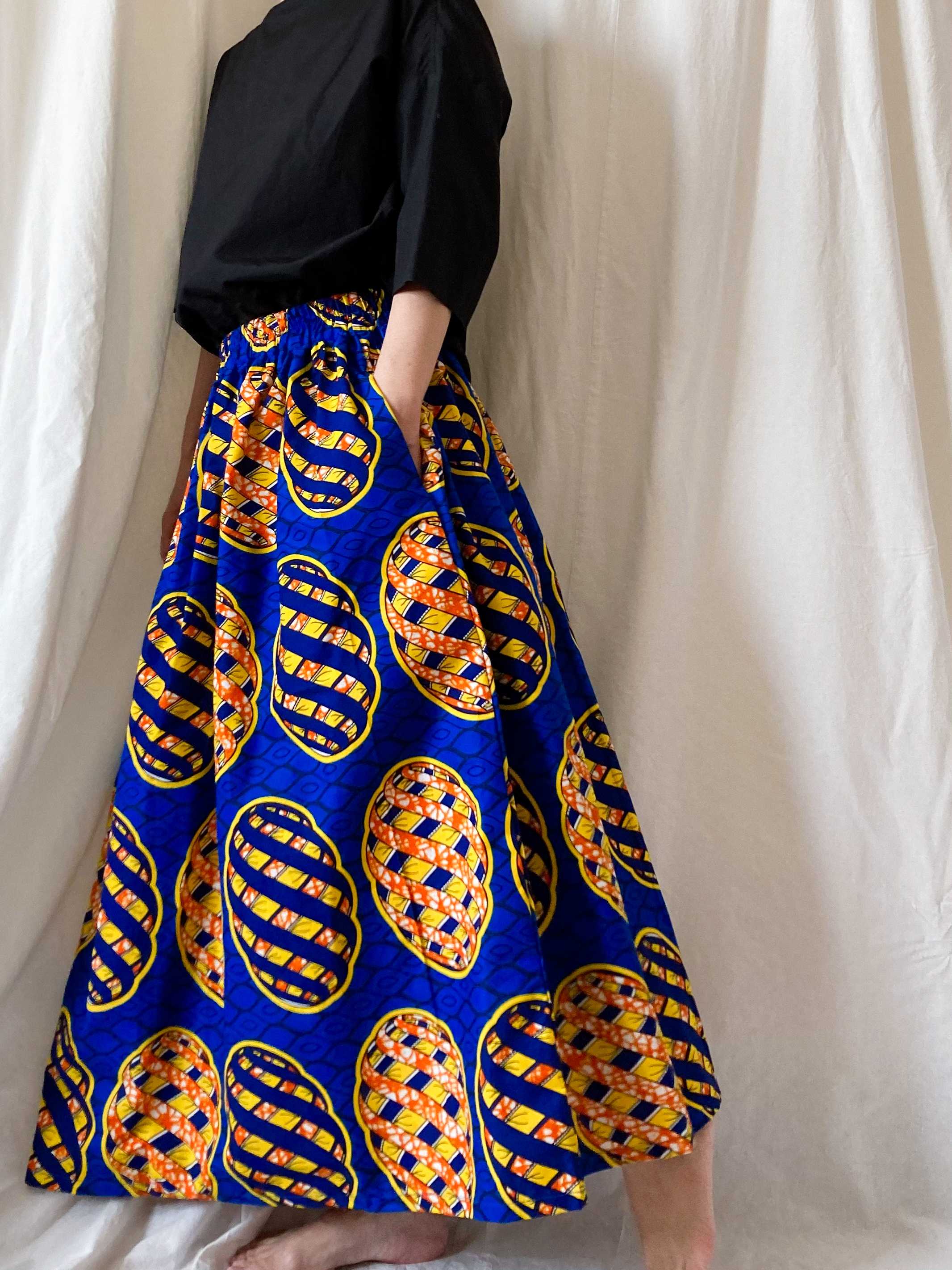African batik long skirt｜アフリカンバティック ロングスカート｜SK-200W｜MERMEO